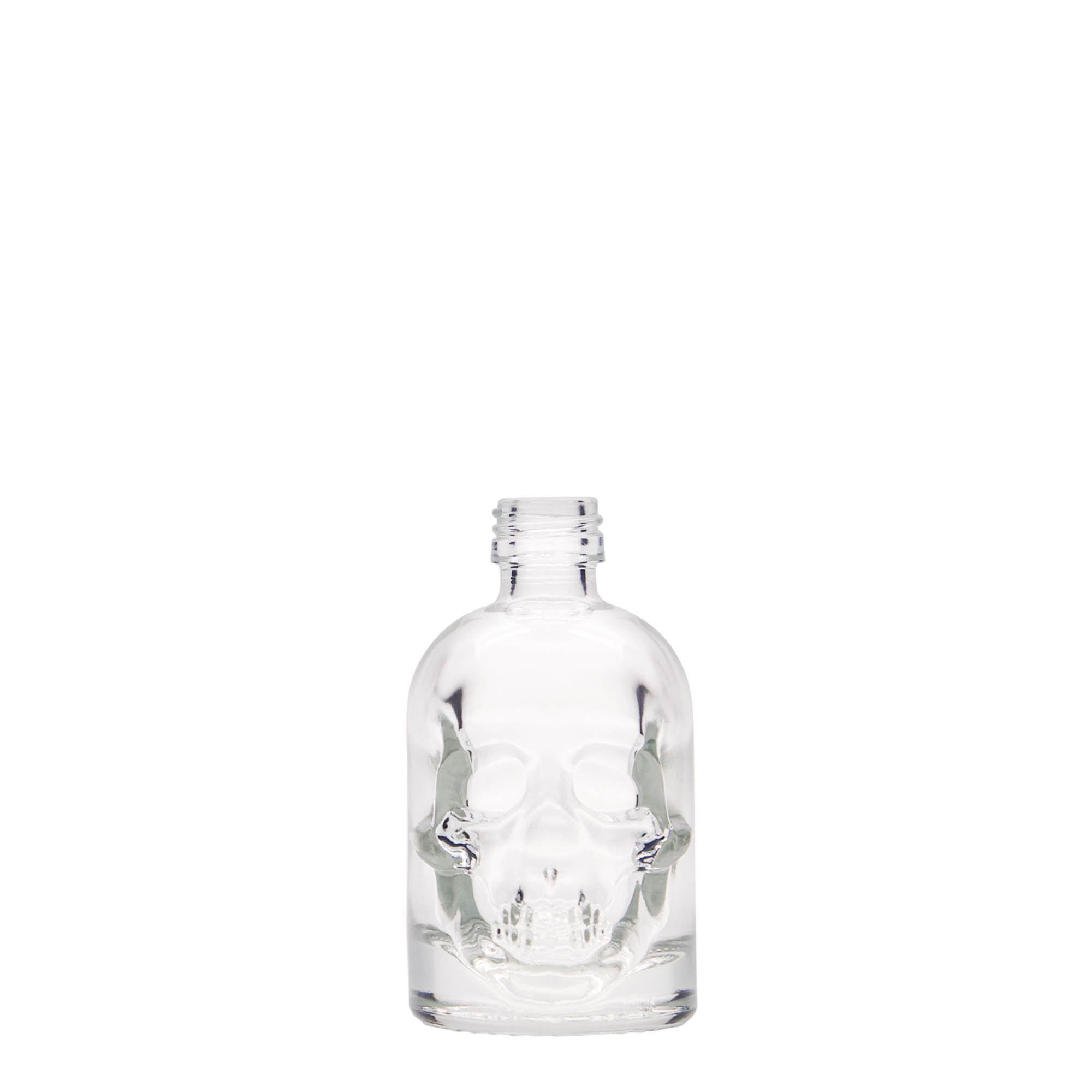 50 ml butelka szklana „Totenkopf”, gwint: PP 18
