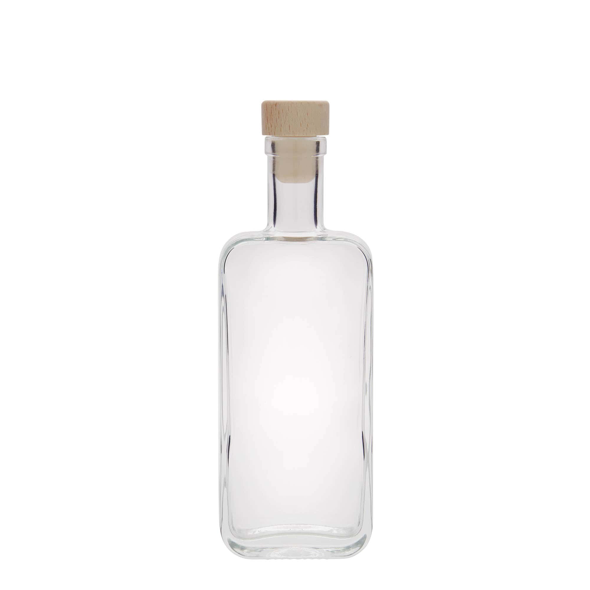 200 ml butelka szklana 'Nice', prostokątna, zamknięcie: korek