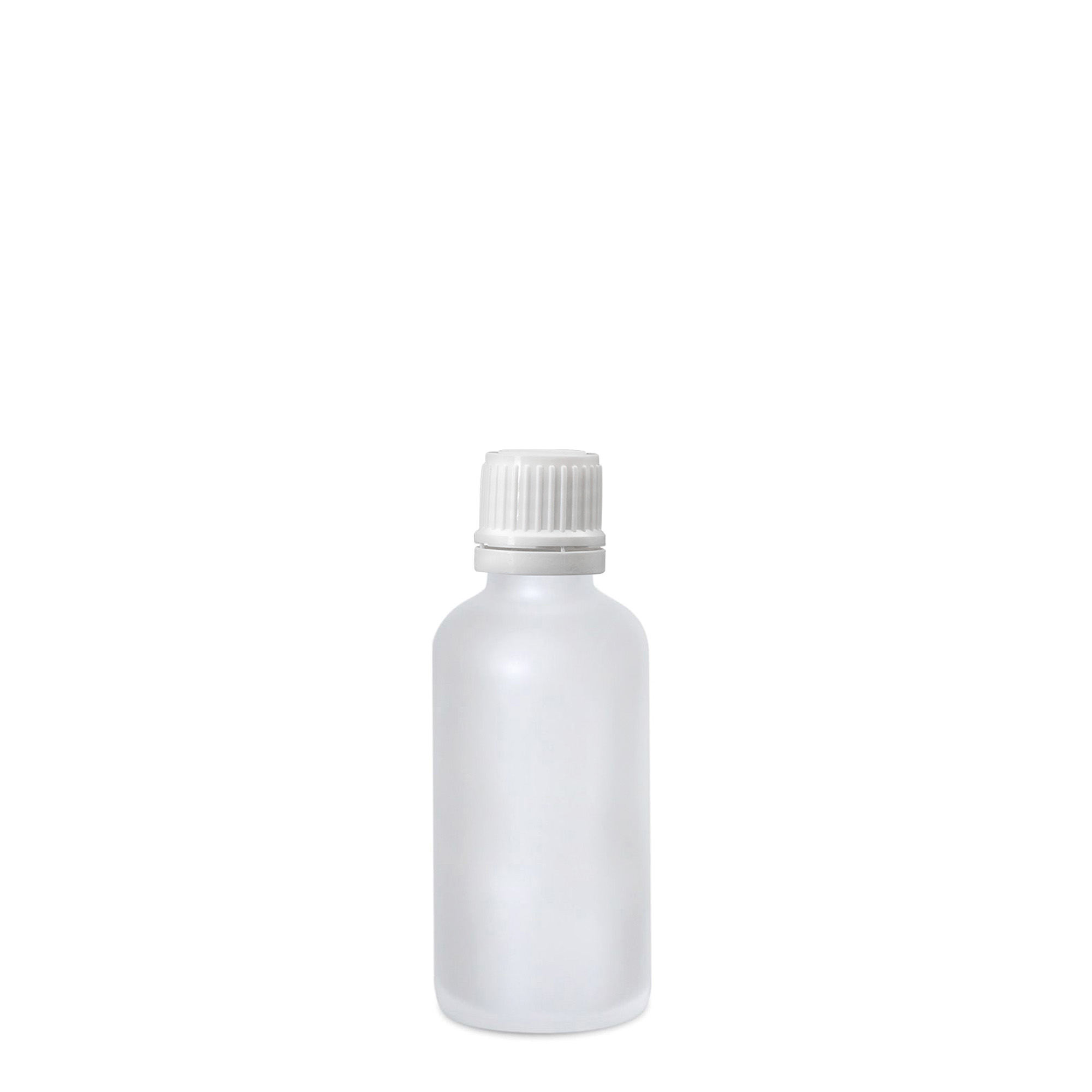 50 ml butelka medyczna, szkło, matowa, szyjka: DIN 18