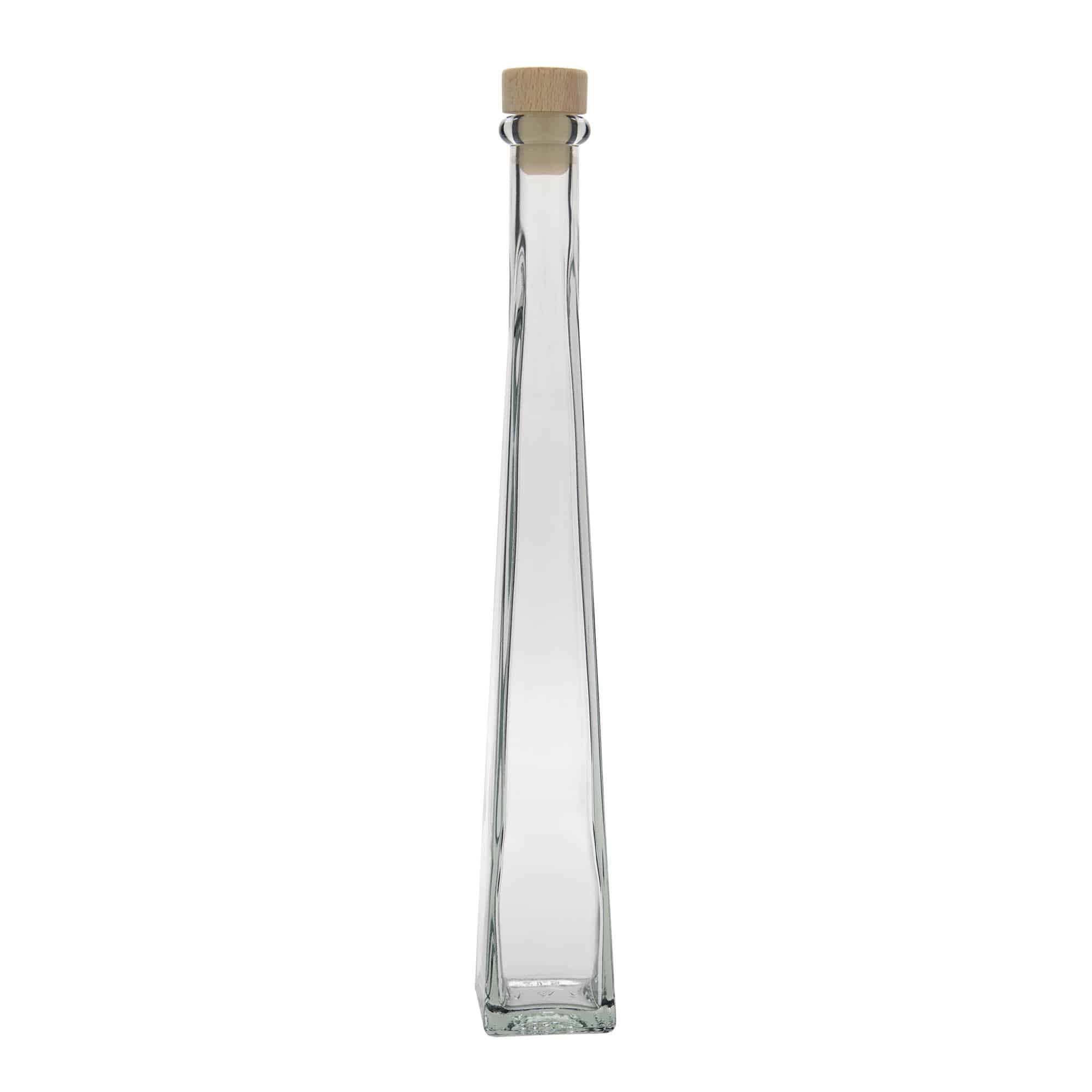 200 ml butelka szklana 'Dama Quadrato', kwadratowa, zamknięcie: korek