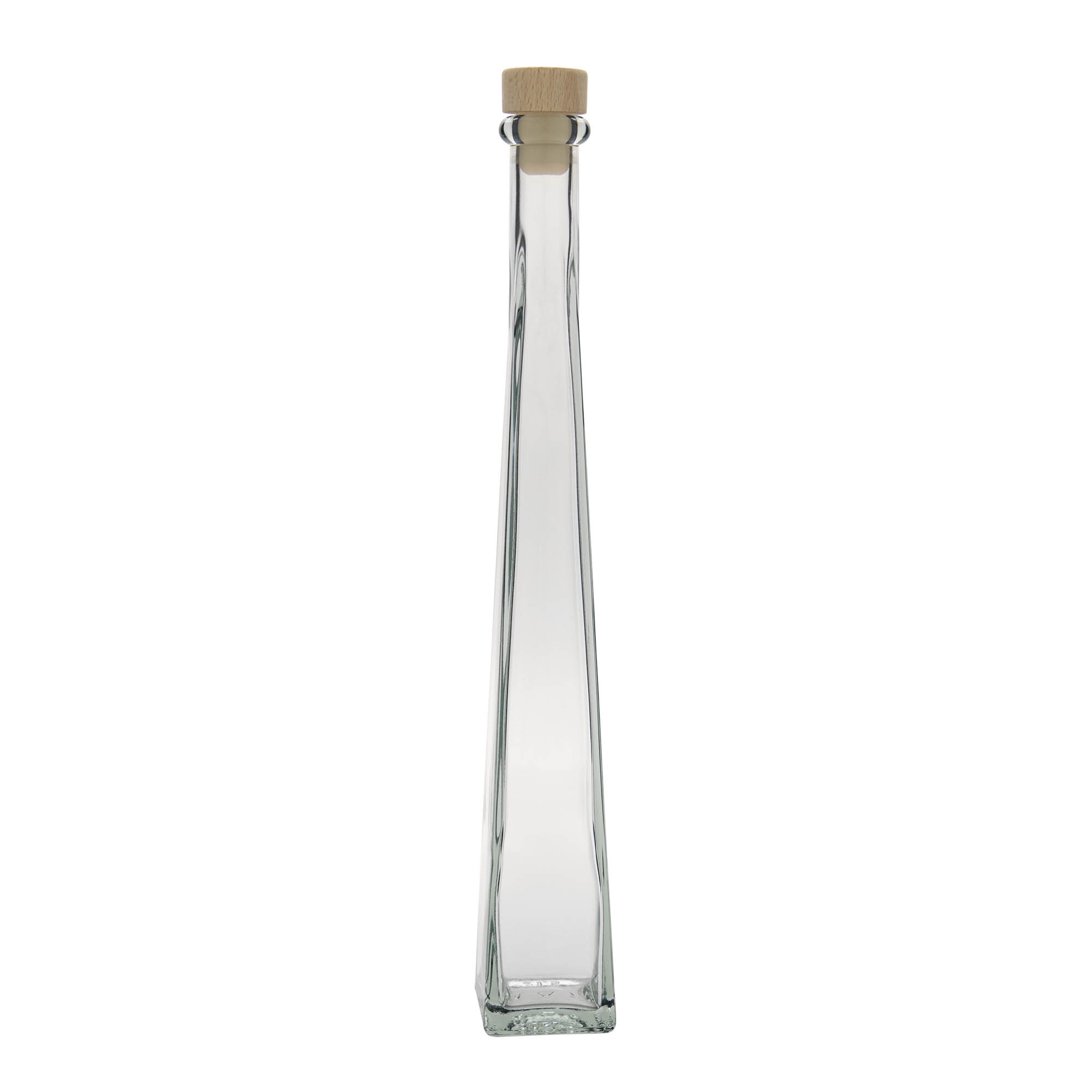 Butelka szklana 200 ml „Dama Quadrato”, kwadratowa, wylot: korek Butelka szklana 200 ml „Dama Quadrato”, kwadratowa, wylot: korek