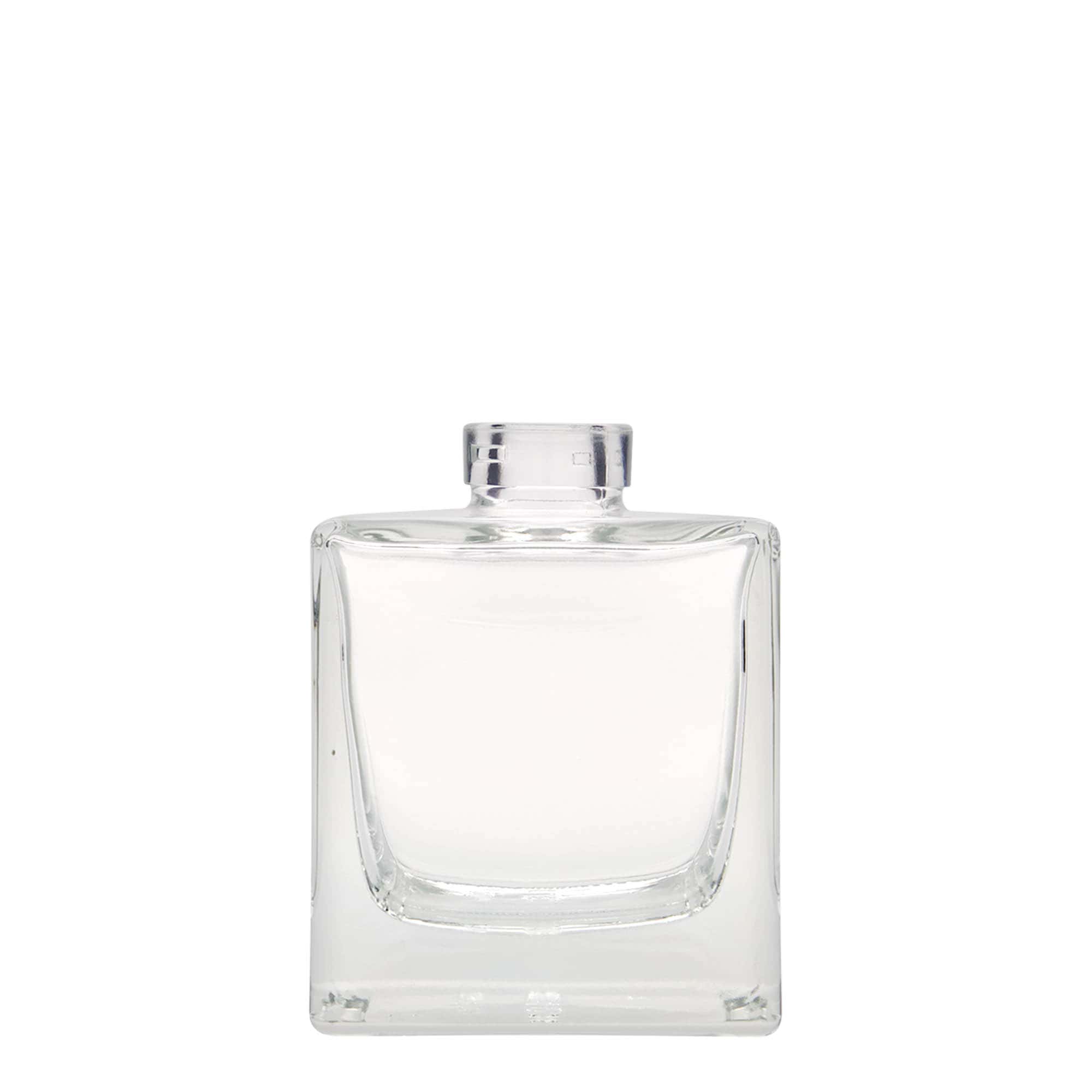 200 ml szklana butelka 'Cube', kwadratowa, szyjka: korek