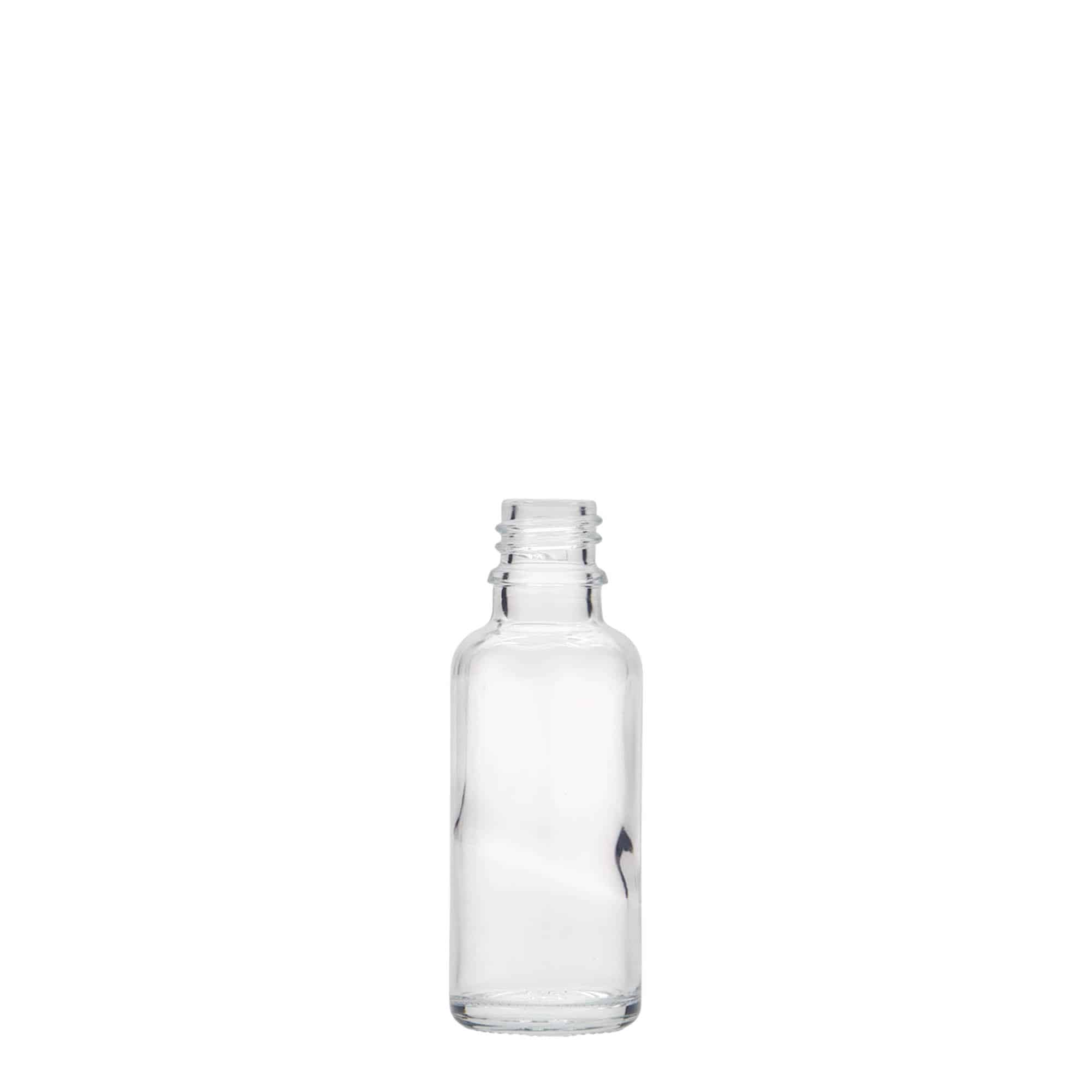 30 ml butelka medyczna, szkło, wylot: DIN 18