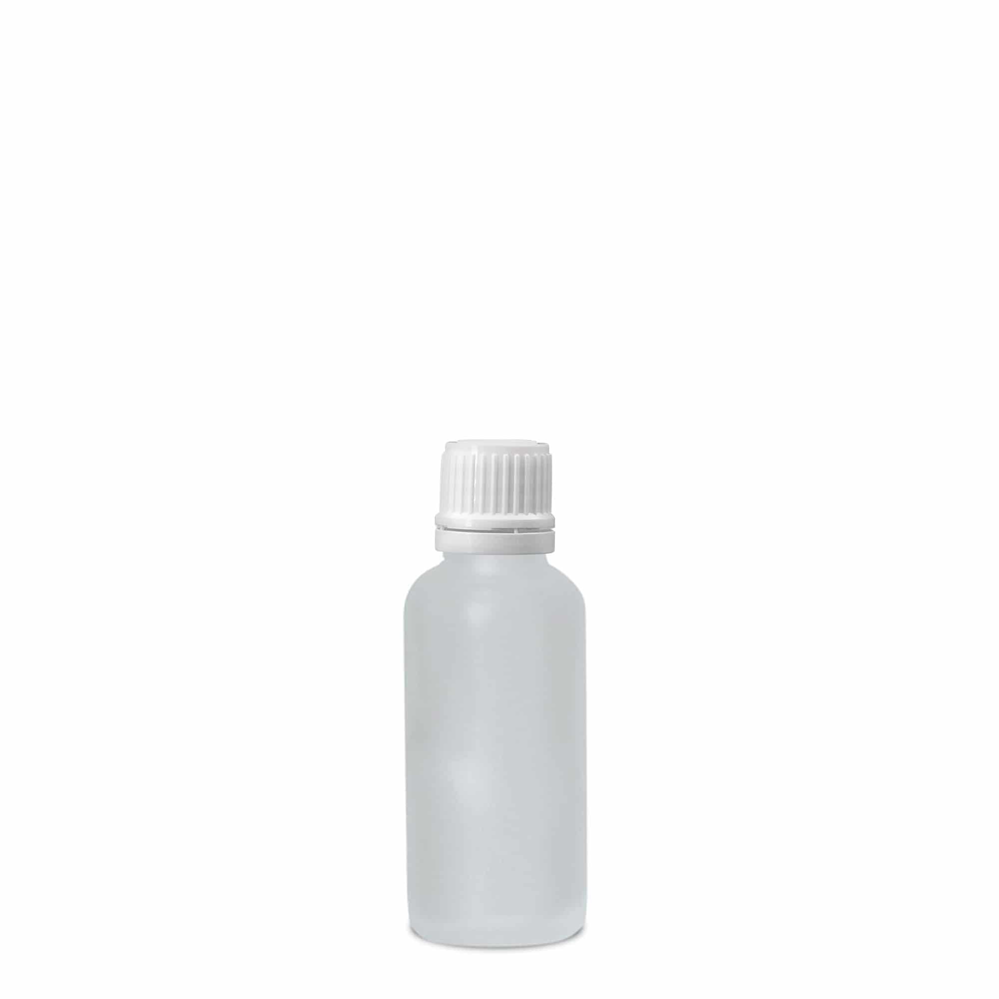 30 ml butelka medyczna, szkło, matowa, szyjka: DIN 18