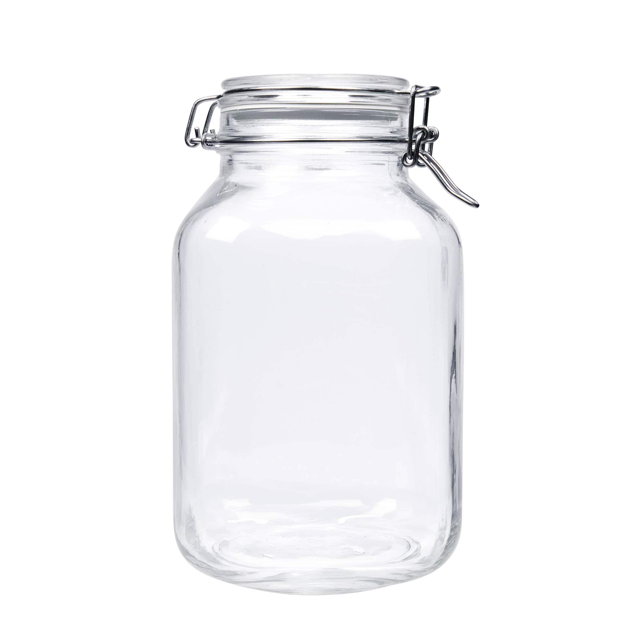 3.000 ml słoik z drucianym zamknięciem „Fido”, kwadratowy, otwór: zamknięcie druciane
