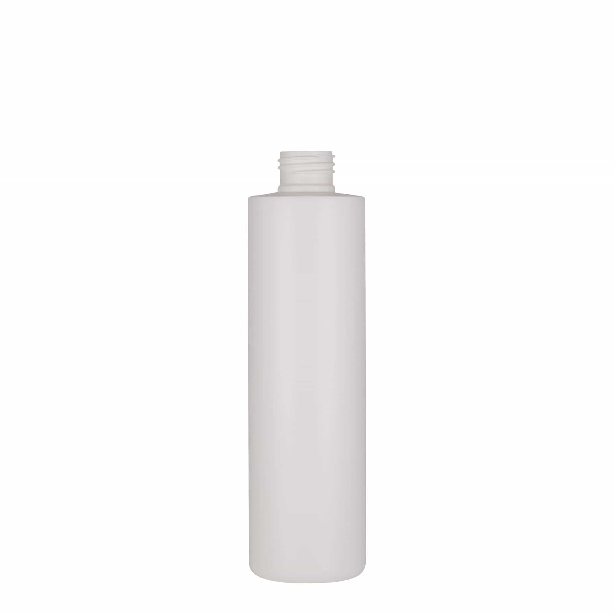 250 ml butelka plastikowa 'Pipe', HDPE, biała, gwint: 24/410