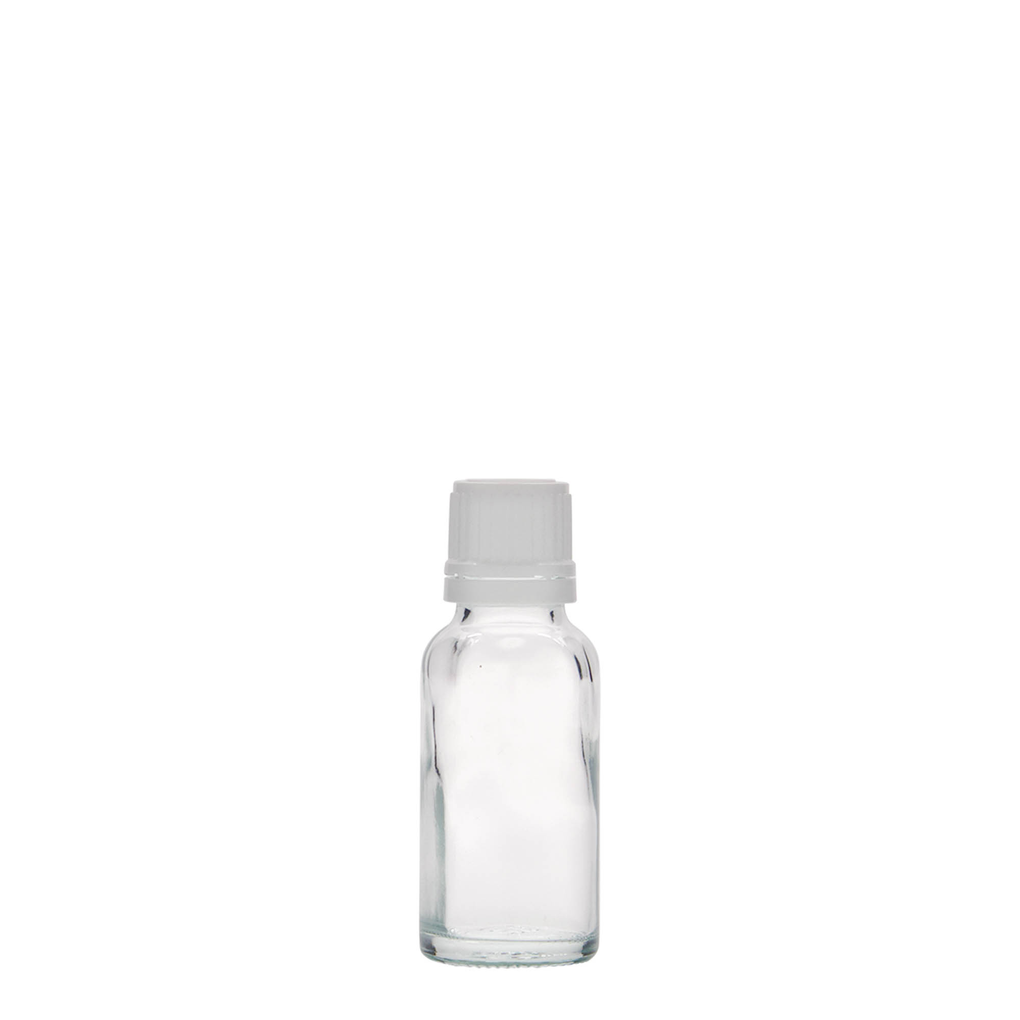 20 ml butelka medyczna, szkło, szyjka: DIN 18