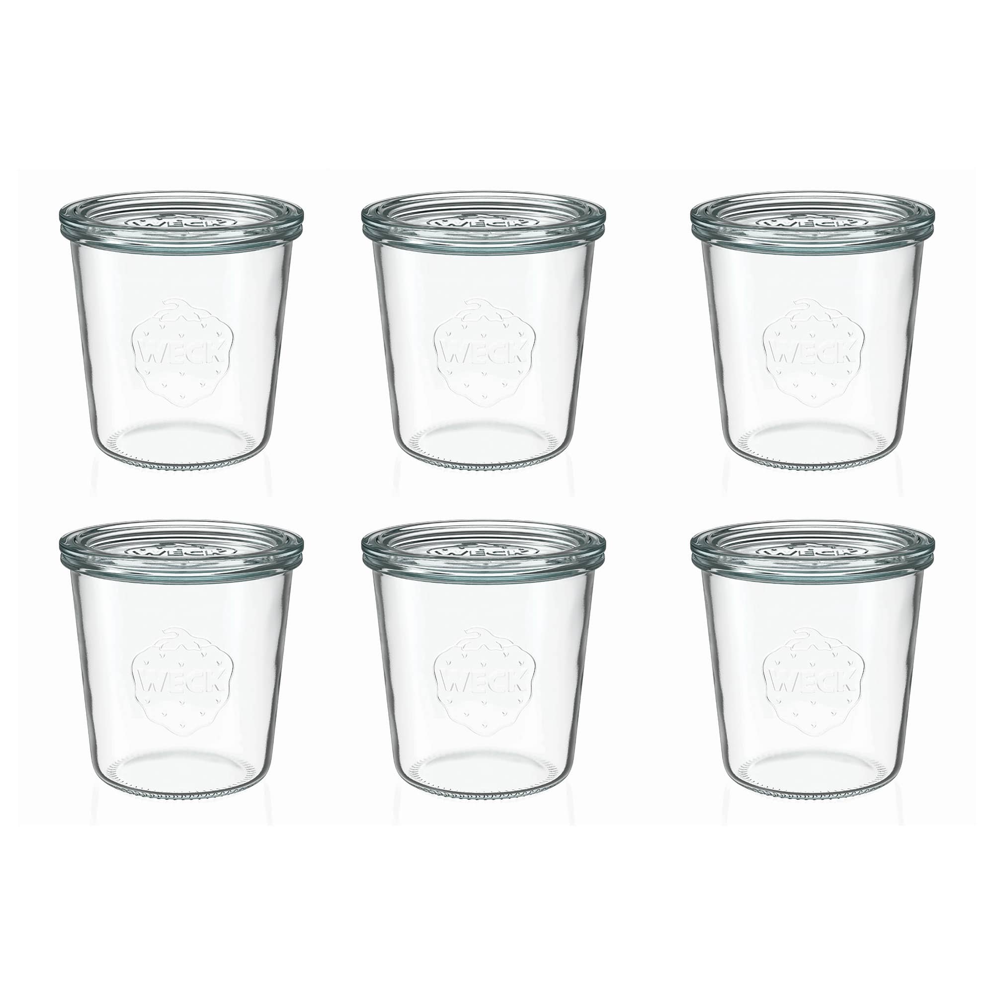 6x 580 ml słoik WECK typu Sturz z szklanym wieczkiem RR 100