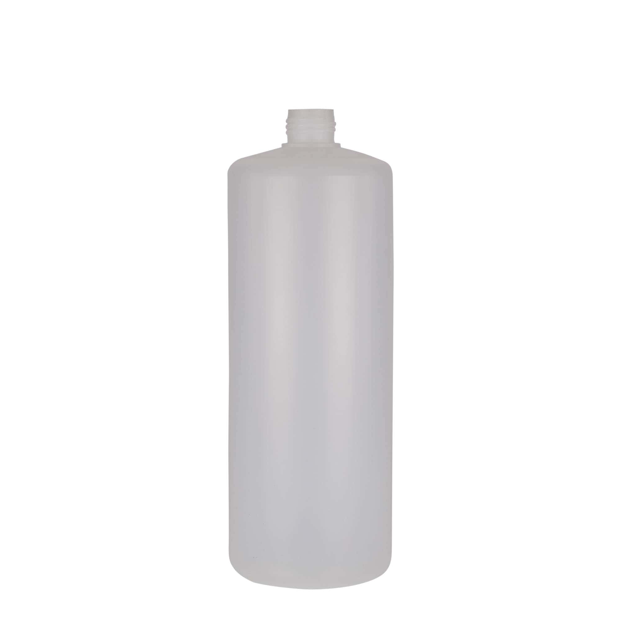 1000 ml butelka okrągła, tworzywo sztuczne PE, kolor naturalny, zamknięcie: zakrętka 1000 ml butelka okrągła, tworzywo sztuczne PE, kolor naturalny, zamknięcie: zakrętka