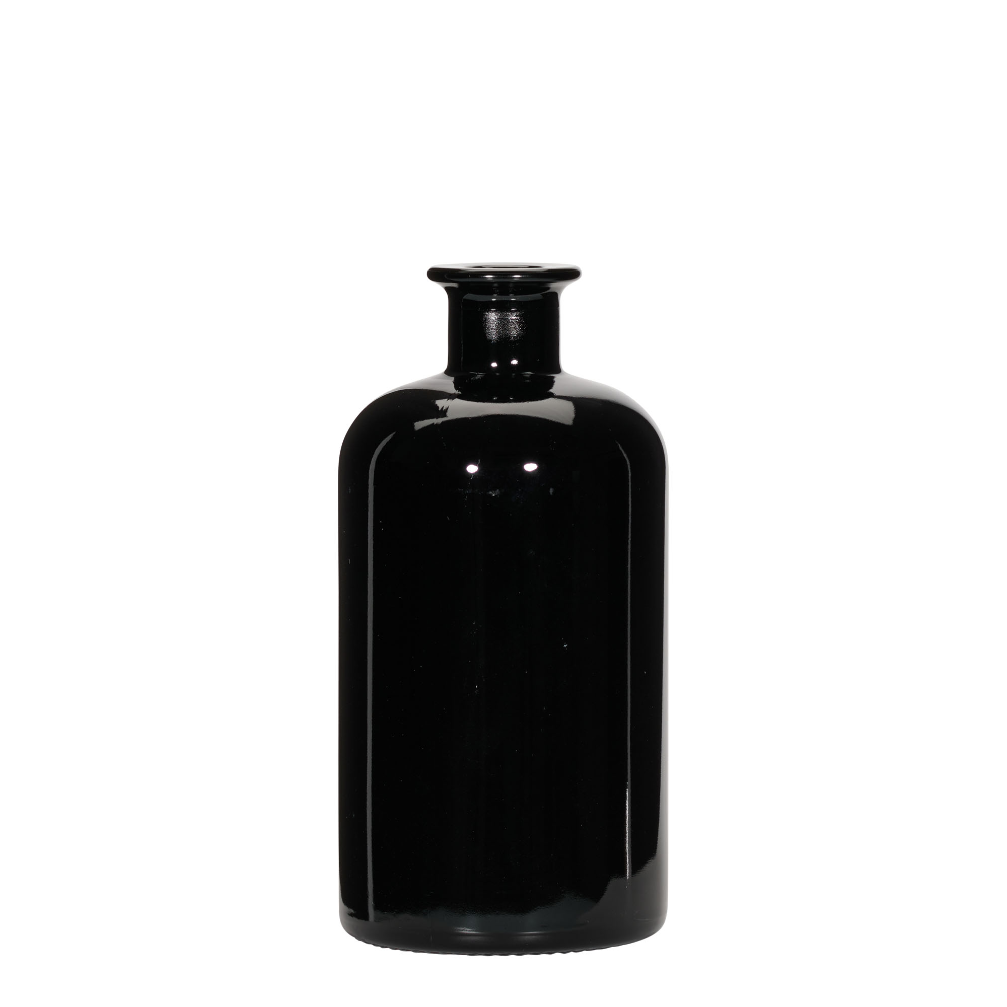 500 ml szklana butelka aptekarza, czarna, szyjka: korek 500 ml szklana butelka aptekarza, czarna, szyjka: korek
