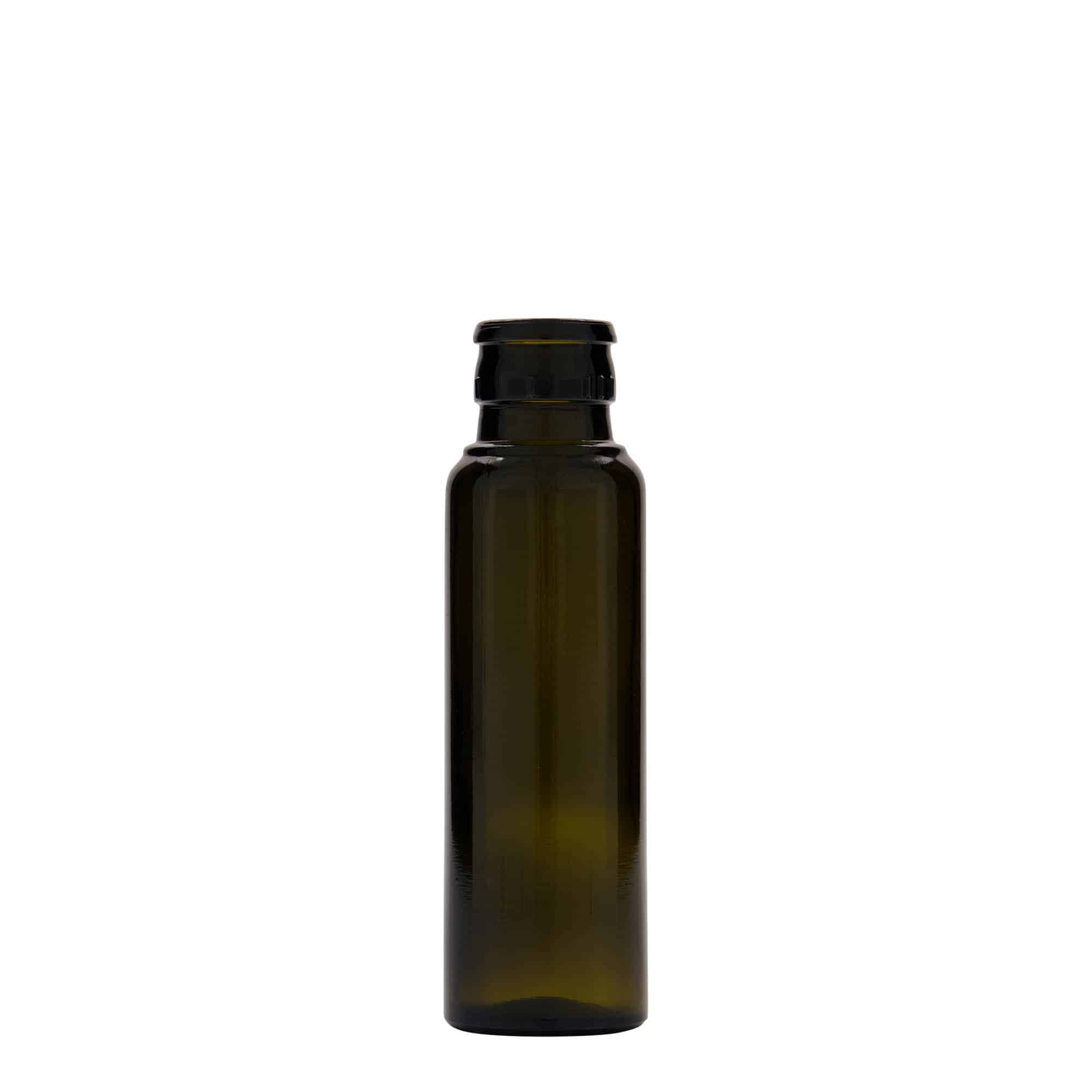 100 ml butelka na ocet/olej 'Willy New', szkło, kolor zielony antyczny, zamknięcie: DOP 100 ml butelka na ocet/olej 'Willy New', szkło, kolor zielony antyczny, zamknięcie: DOP
