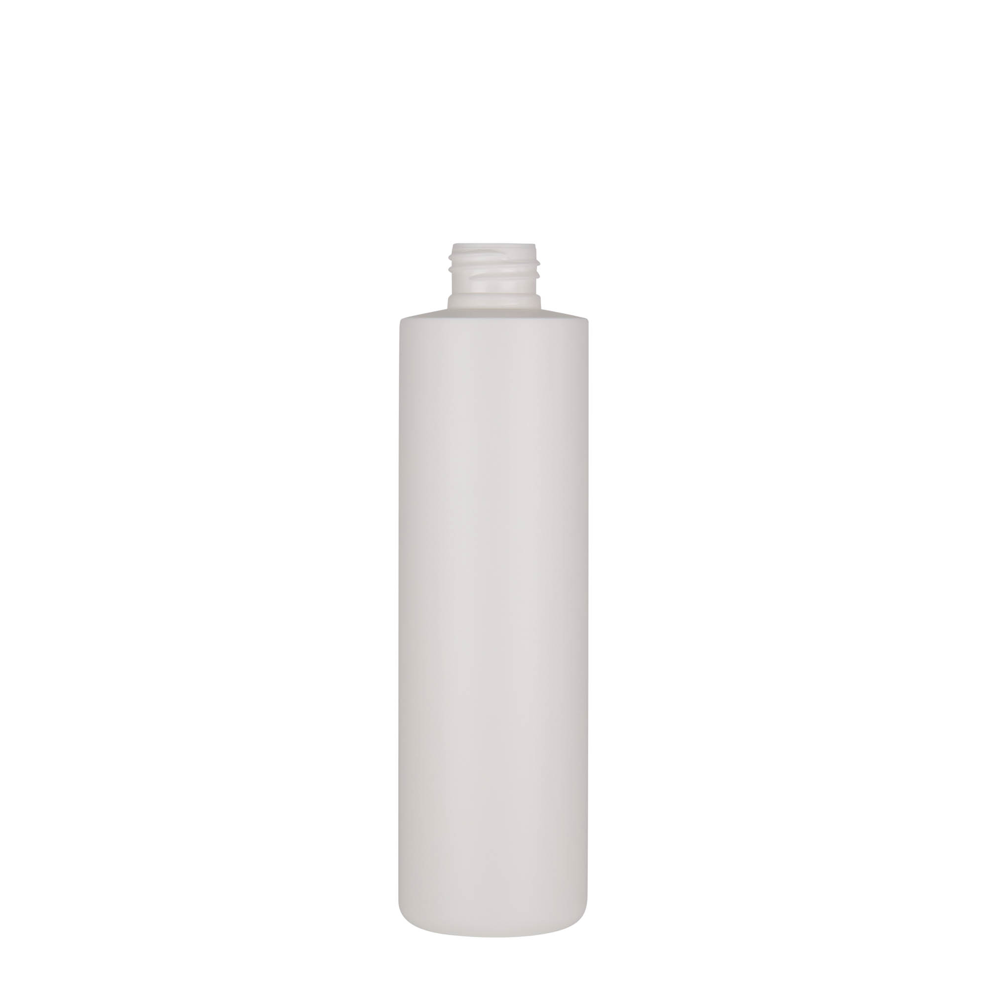 250 ml plastikowa butelka 'Pipe', zielony HDPE, biały, gwint: 24/410 250 ml plastikowa butelka 'Pipe', zielony HDPE, biały, gwint: 24/410