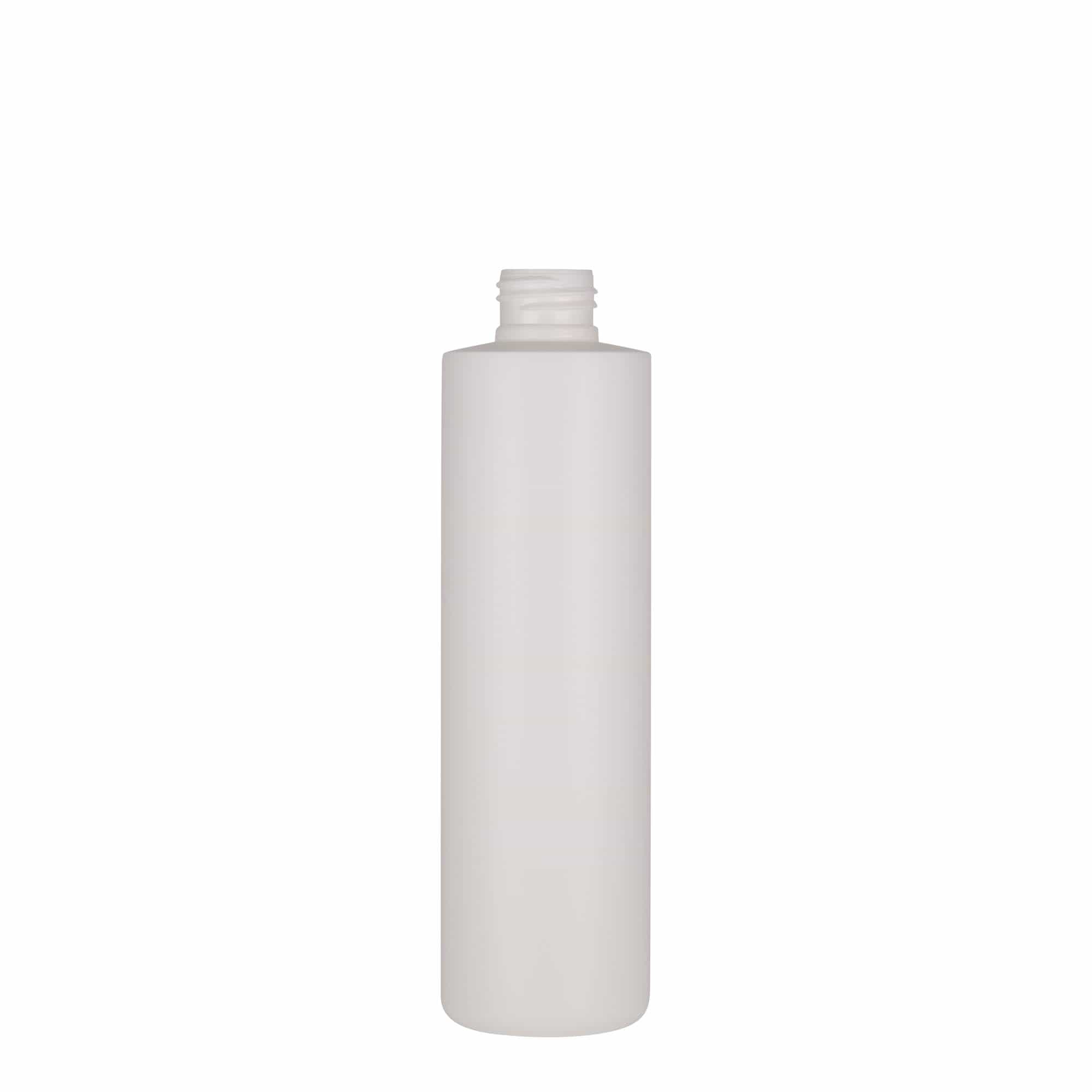 250 ml plastikowa butelka 'Pipe', zielony HDPE, biały, gwint: 24/410 250 ml plastikowa butelka 'Pipe', zielony HDPE, biały, gwint: 24/410