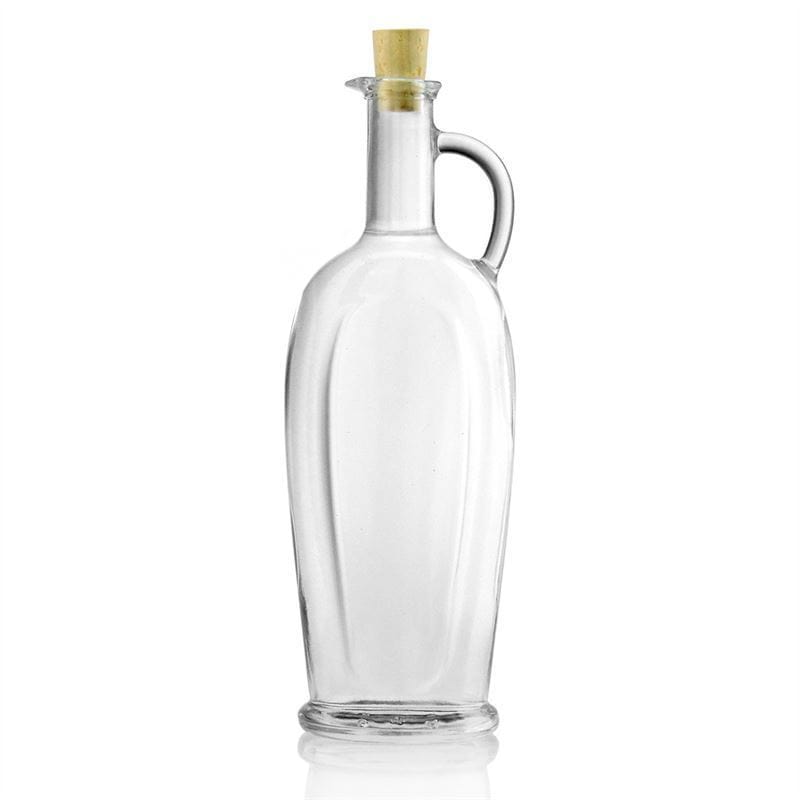 500 ml butelka szklana 'Eleganta', owalna, szyjka: korek