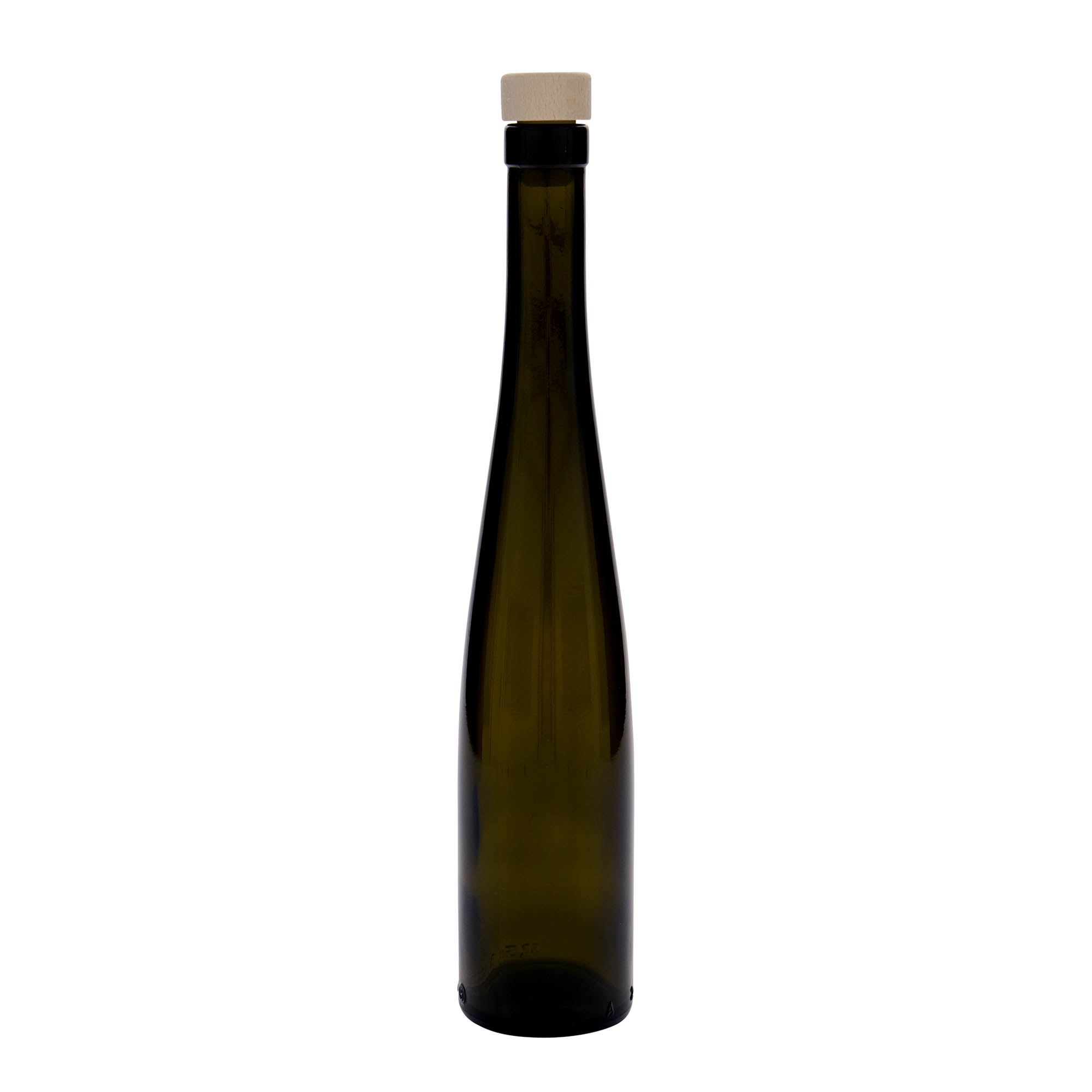 375 ml butelka szklana 'Weinschlegel', antyczna zieleń, szyjka: korek