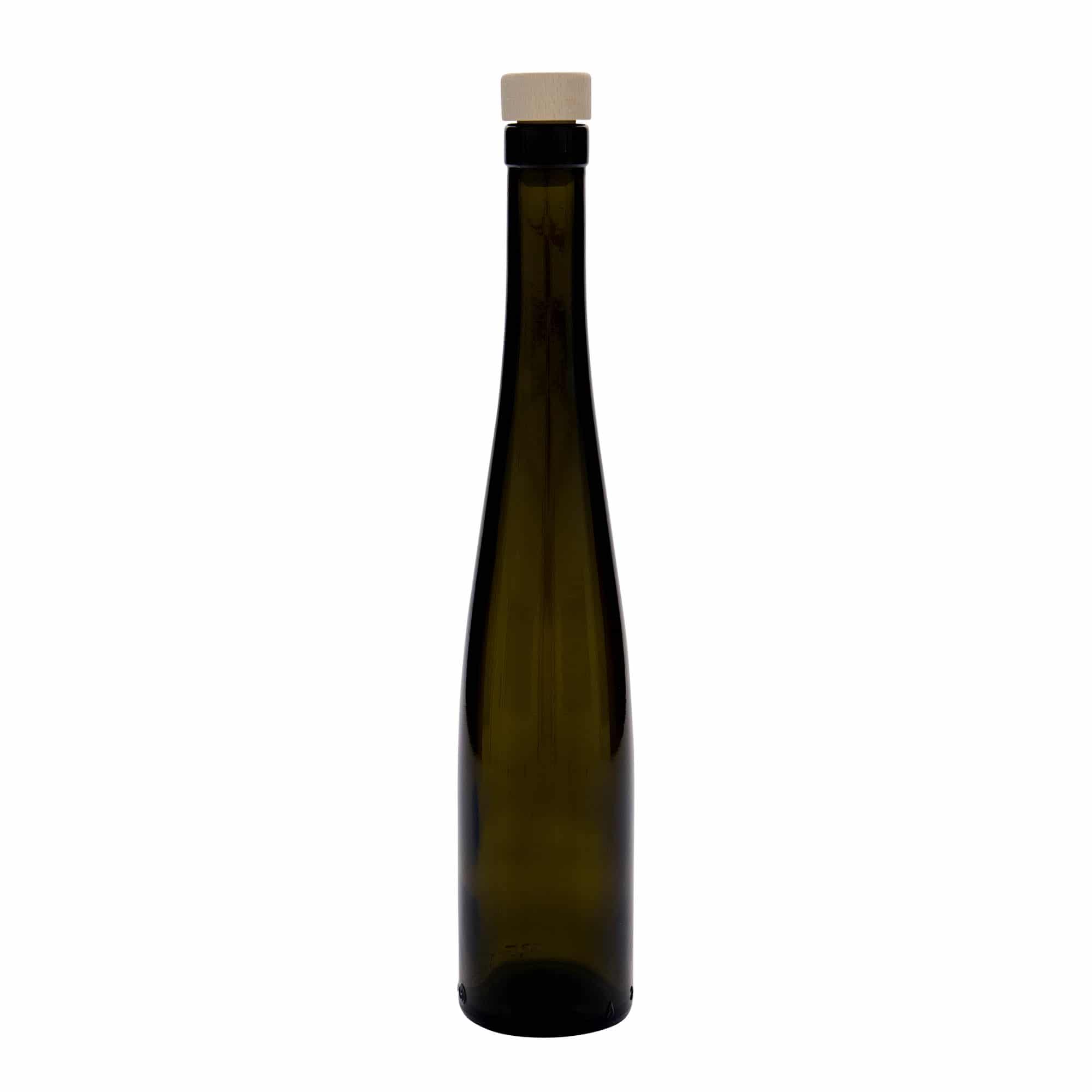 375 ml butelka szklana 'Weinschlegel', antyczna zieleń, szyjka: korek