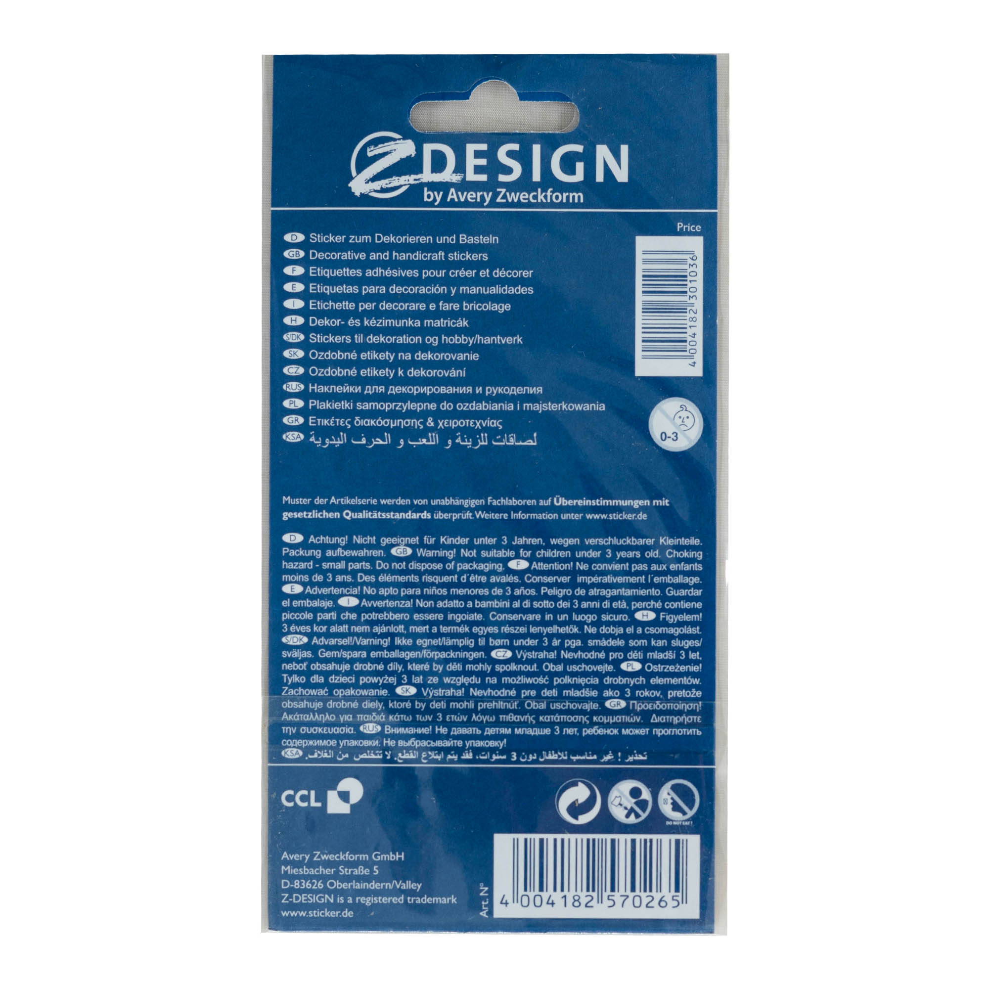 Naklejki Zweckform „Wszystkiego najlepszego”, wielokolorowe Naklejki Zweckform „Wszystkiego najlepszego”, wielokolorowe