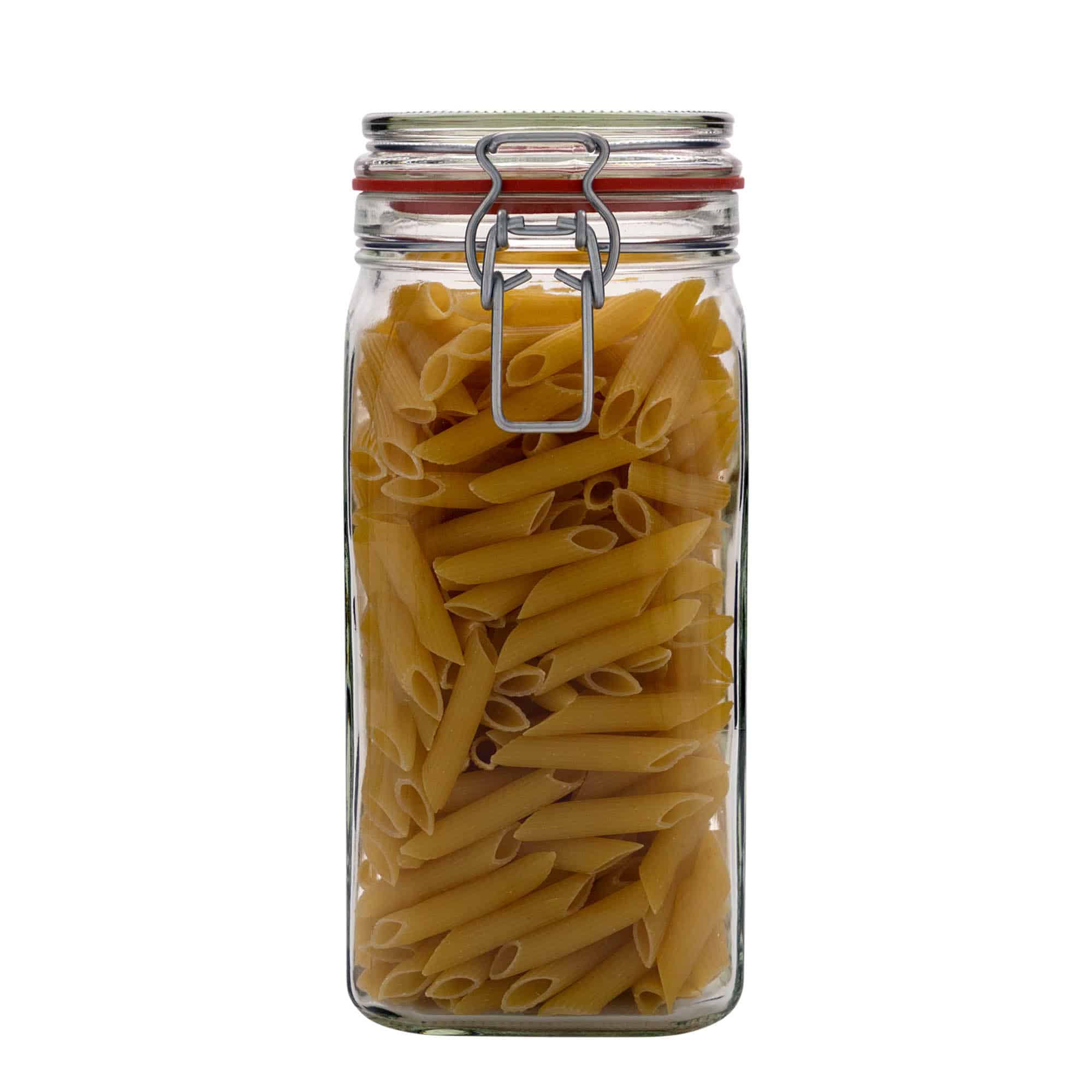 1540 ml słoik z zamknięciem pałąkowym, kwadratowy, zamknięcie: Zamknięcie pałąkowe