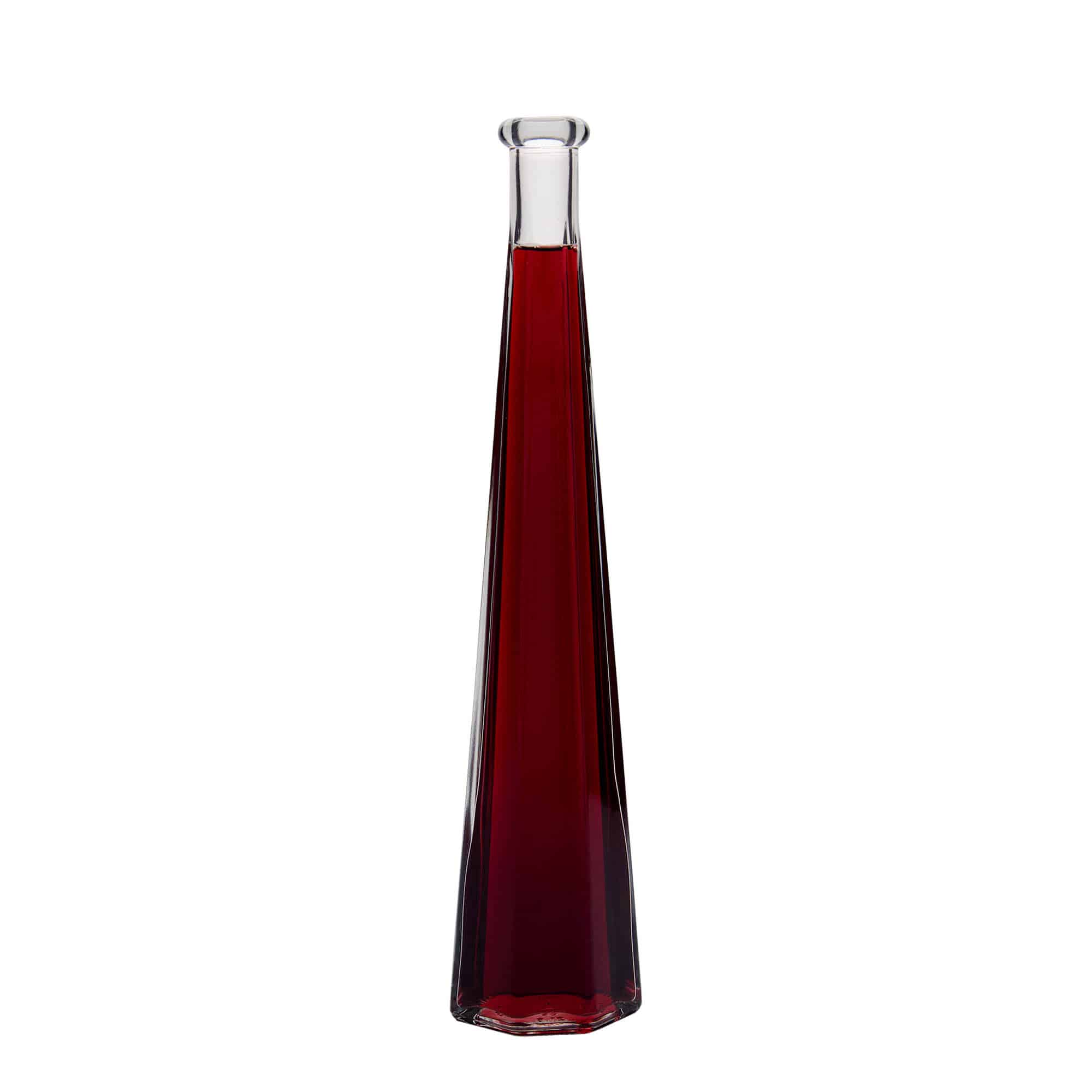 200 ml butelka szklana 'Dama Sexta', sześciokątna, szyjka: korek