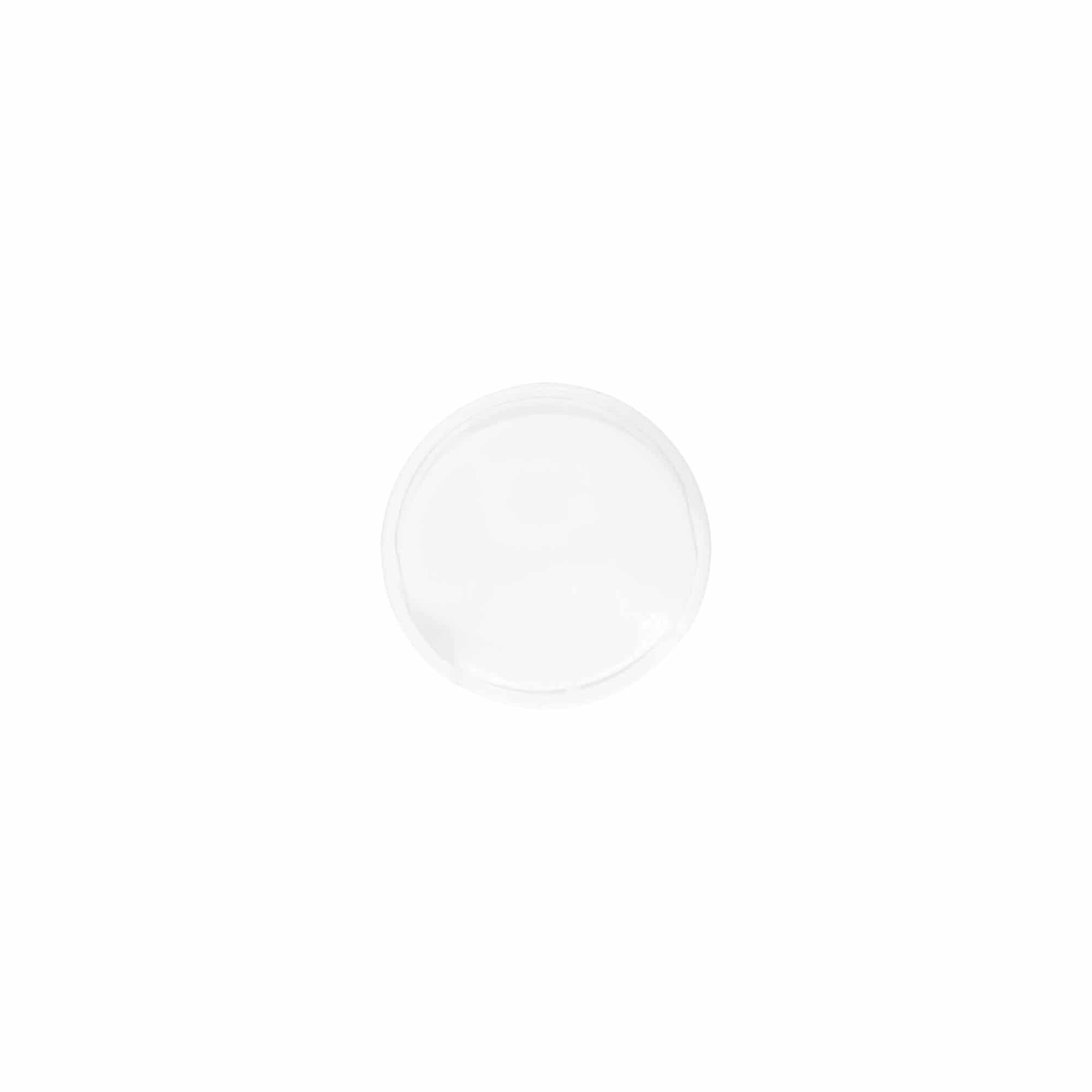 Zakrętka Disc Top, tworzywo sztuczne PP, biała, do gwintu: 24/410