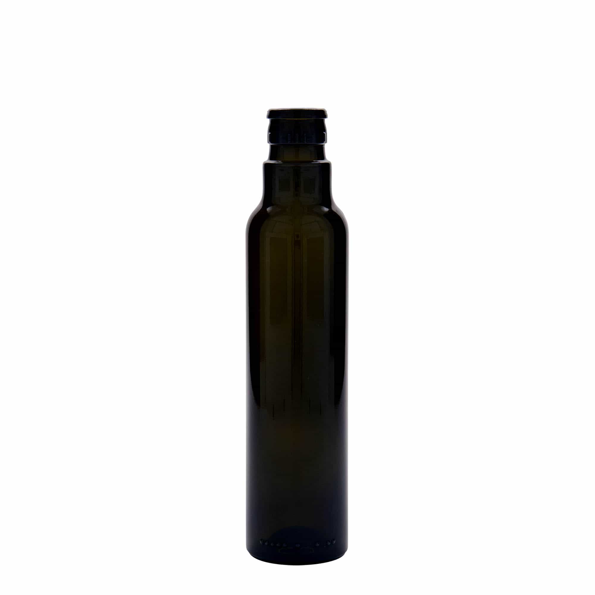 250 ml butelka na ocet/oliwę „Willy New”, szkło, antyczny zielony, wylot: DOP