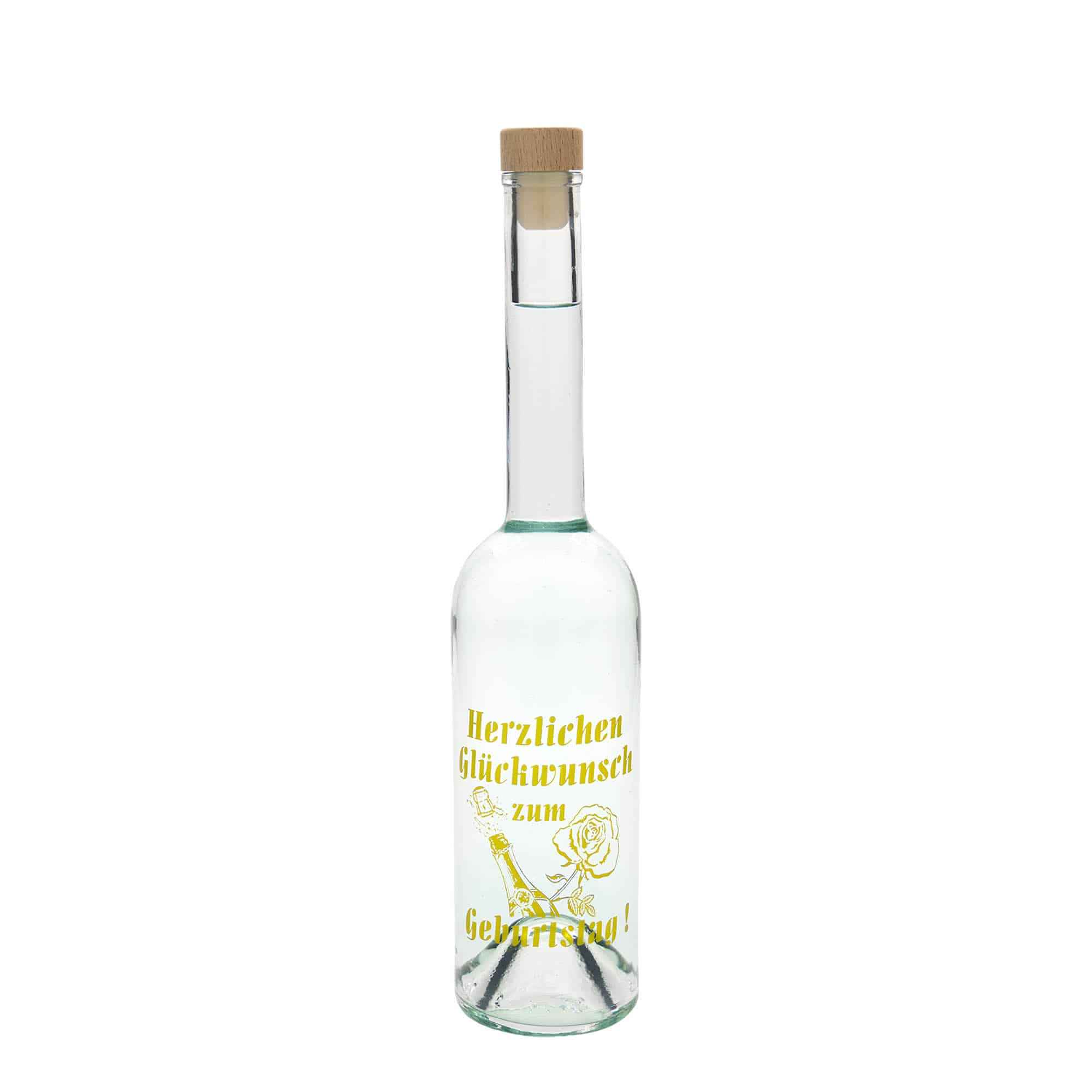 500 ml butelka szklana Maximo z nadrukiem 'Karnawał', zamknięcie: korek