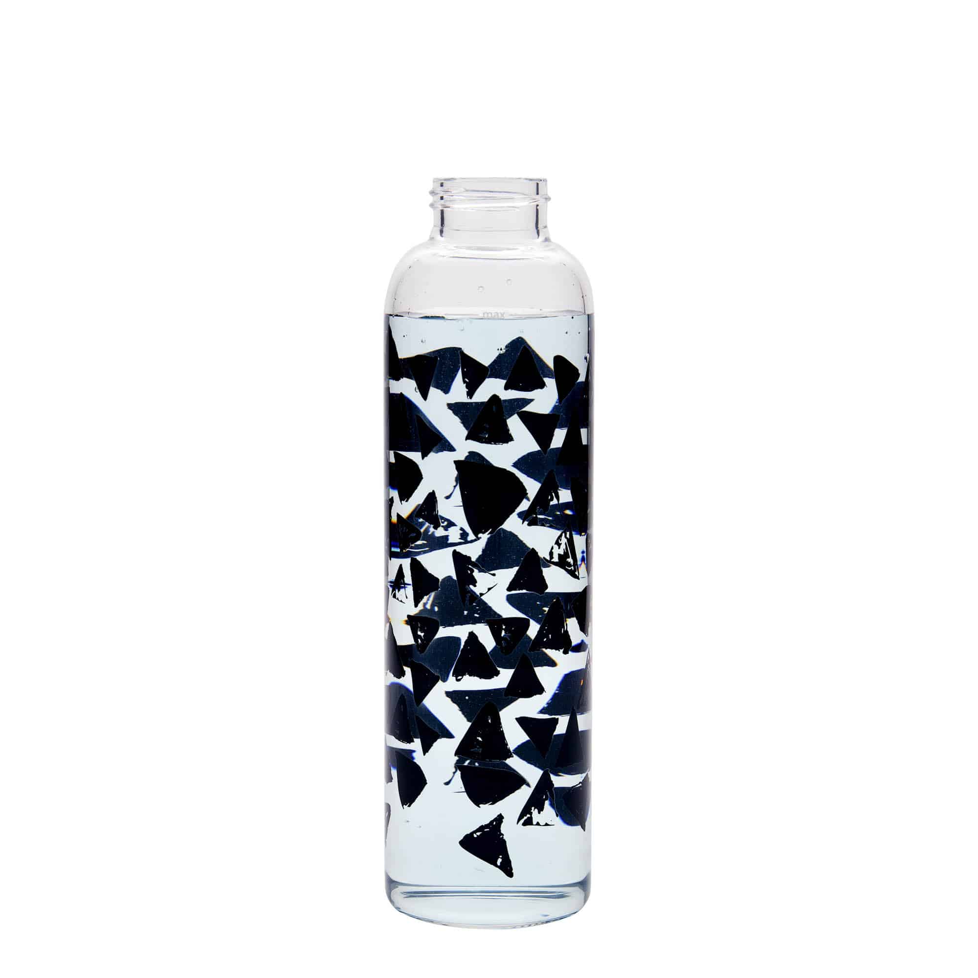 Butelka do picia 500 ml 'Perseus - Czarne Trójkąty', otwór: zakrętka na gwint Butelka do picia 500 ml 'Perseus - Czarne Trójkąty', otwór: zakrętka na gwint