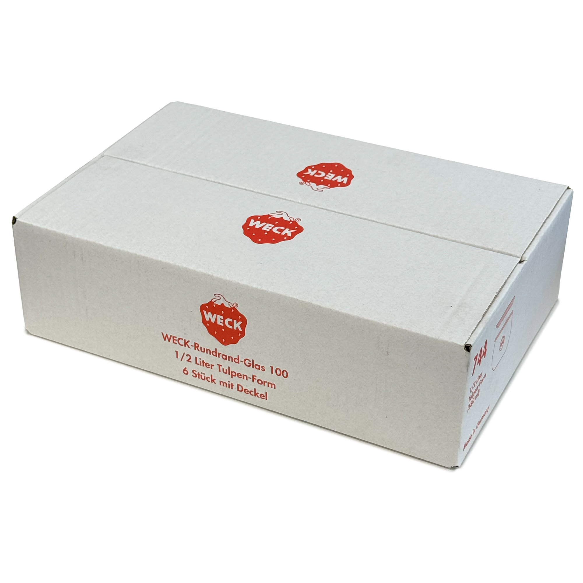 6x 580 ml WECK-Tulipanowe słoik z szklanym wieczkiem RR 100