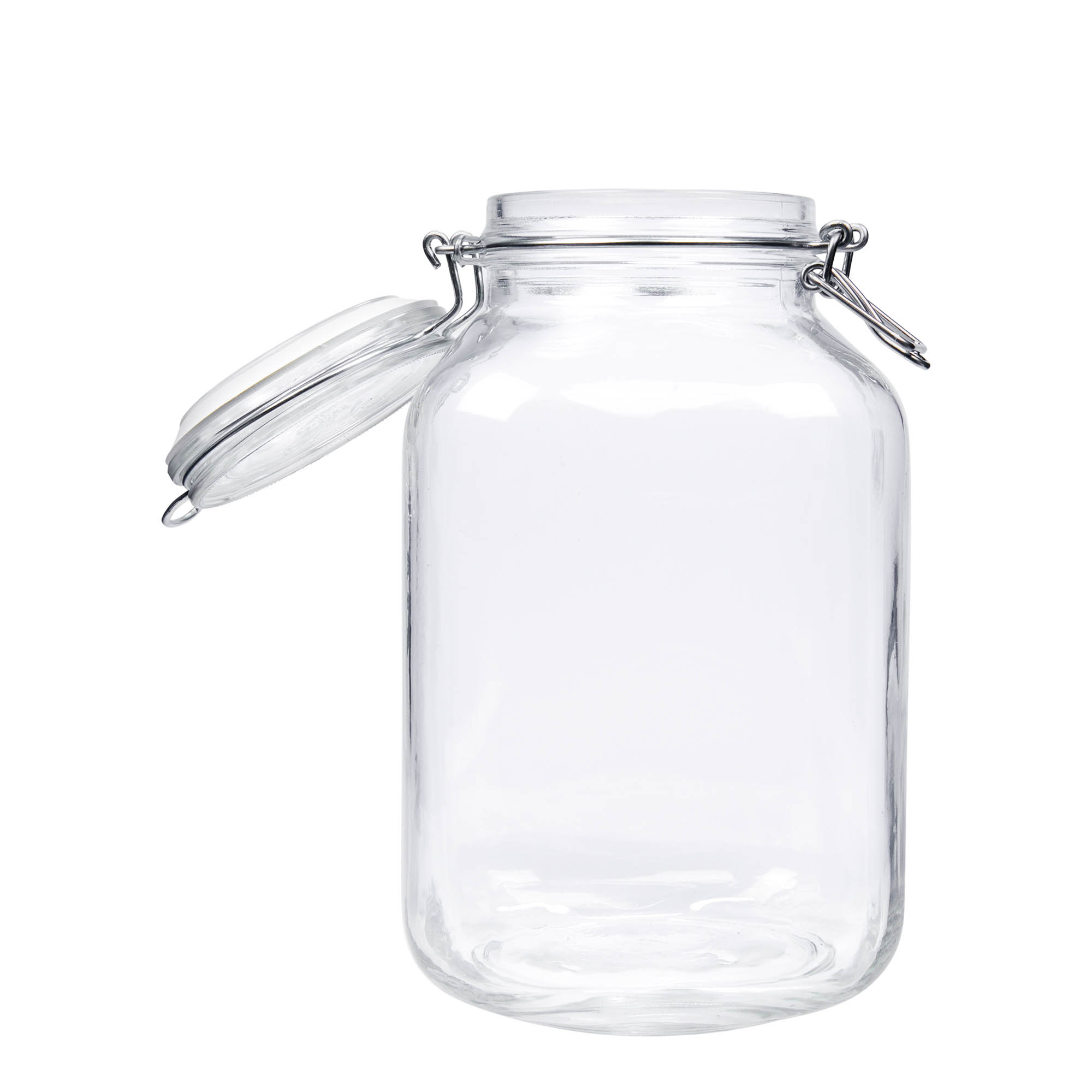 3.000 ml słoik z drucianym zamknięciem „Fido”, kwadratowy, otwór: zamknięcie druciane