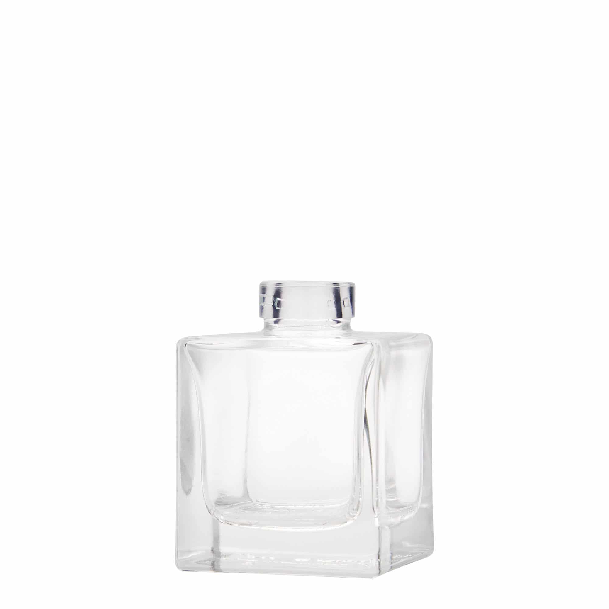 100 ml butelka szklana 'Cube', kwadratowa, zamknięcie: korek