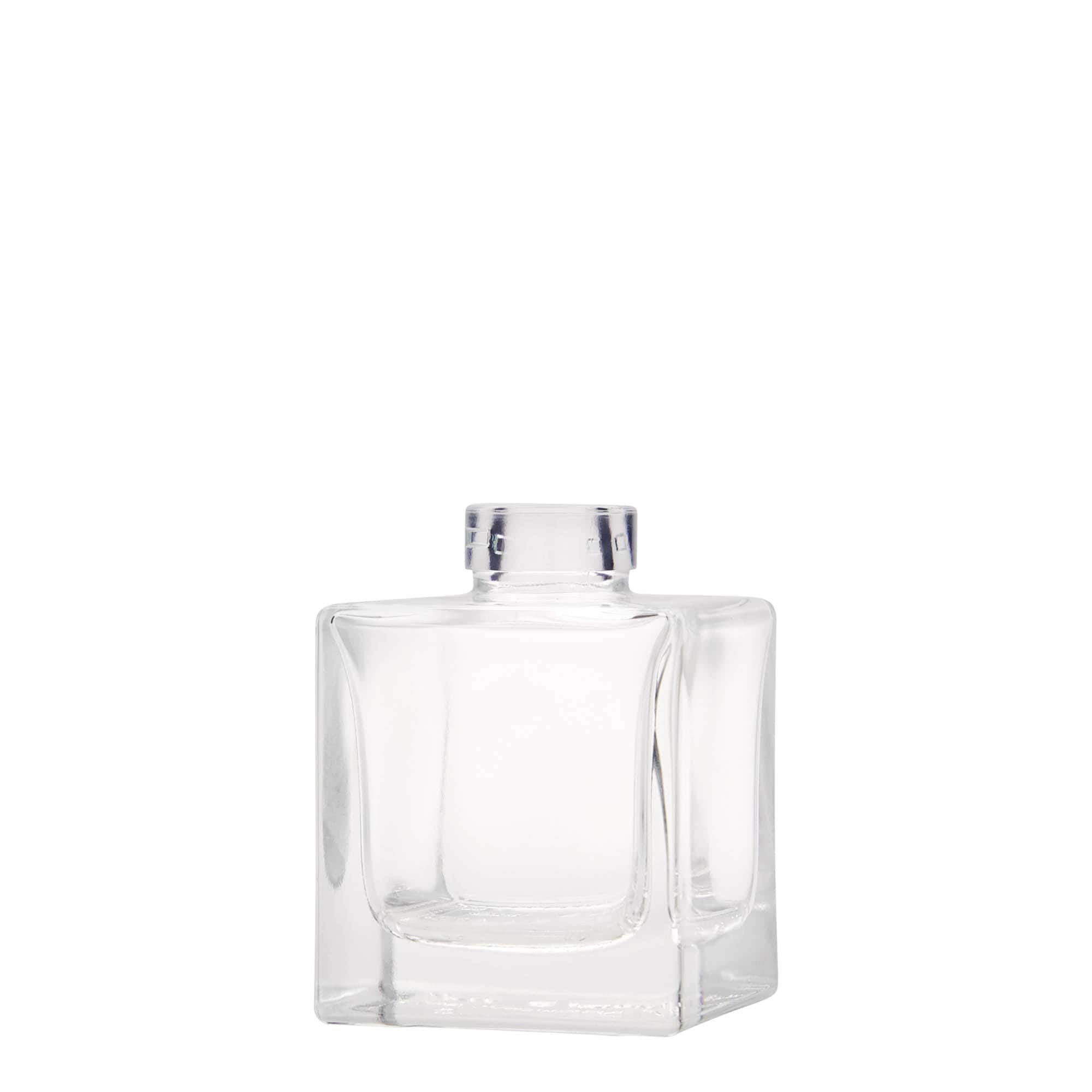 100 ml butelka szklana „Cube”, kwadratowa, szyjka: korek