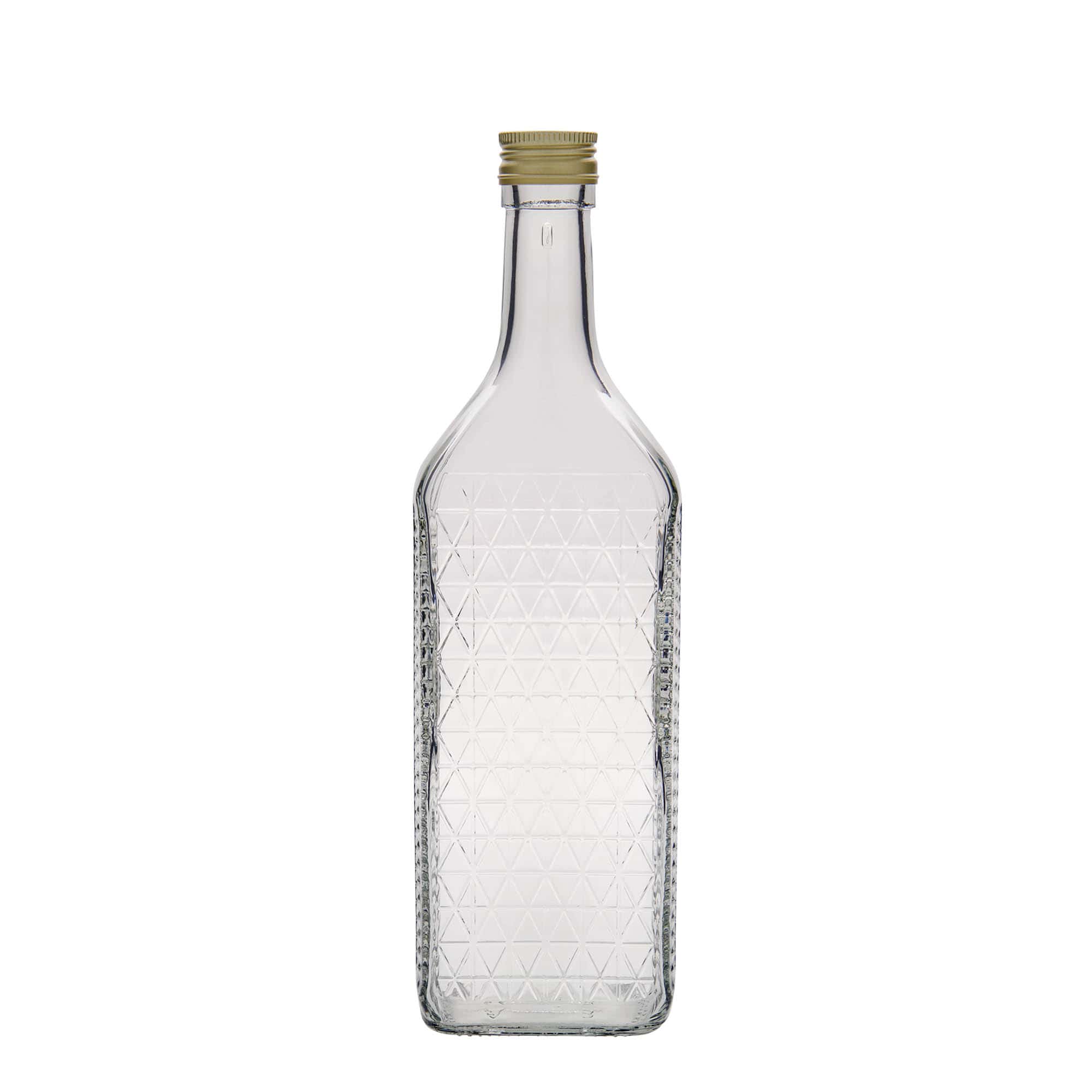 700 ml butelka szklana 'Caruso', prostokątna, wylot: PP 31,5