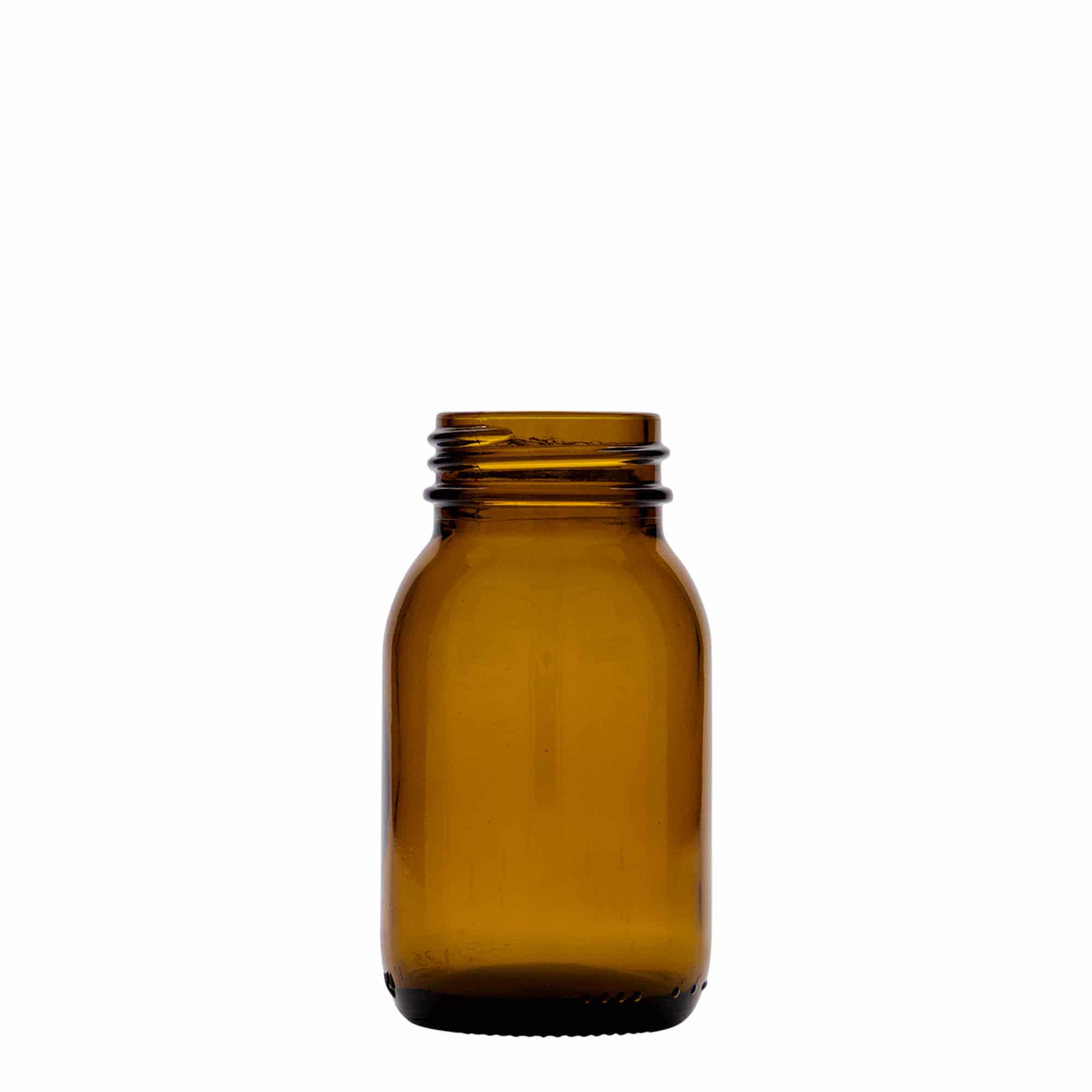 125 ml słoik z szerokim otworem, kolor brązowy, zamknięcie: DIN 40 125 ml słoik z szerokim otworem, kolor brązowy, zamknięcie: DIN 40