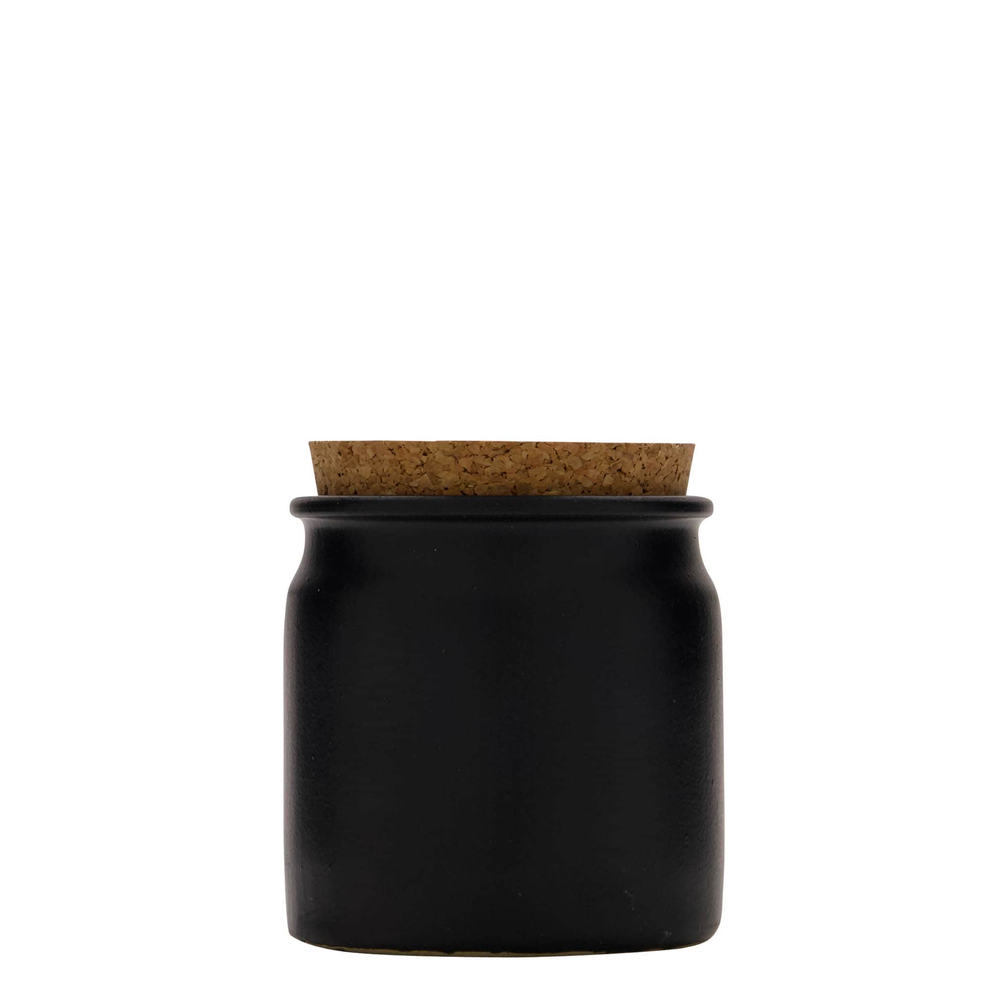 160 ml dzbanek kamionkowy, ceramika, czarny, szyjka: korek