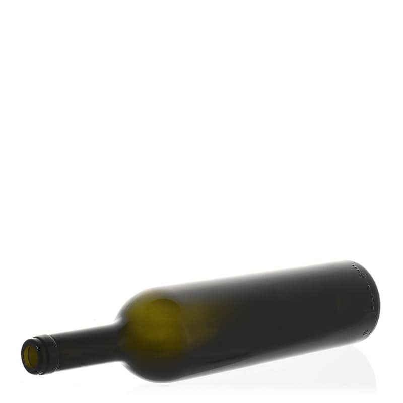 750 ml butelka na wino 'Liberty', kolor zielony antyczny, zamknięcie: korek