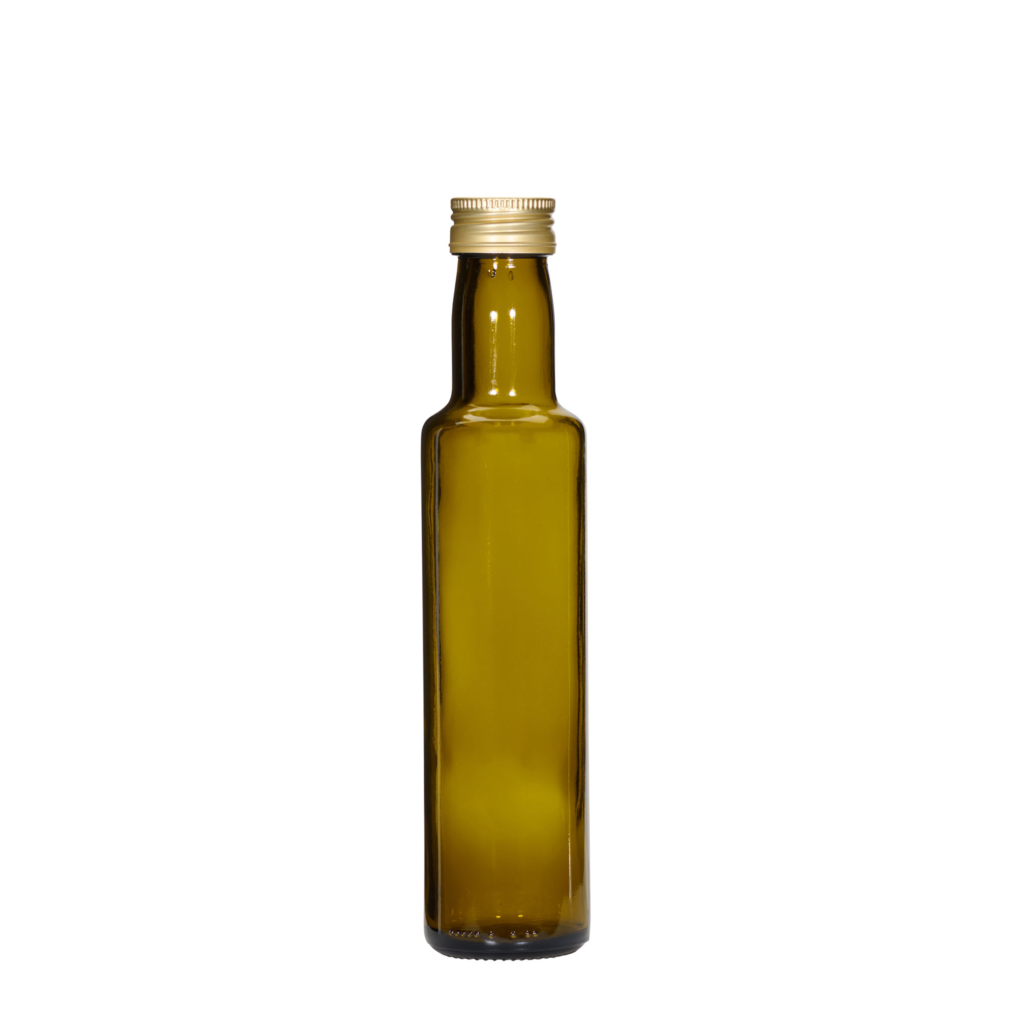 250 ml butelka szklana 'Dorica', antyczny zielony, gwint: PP 31,5