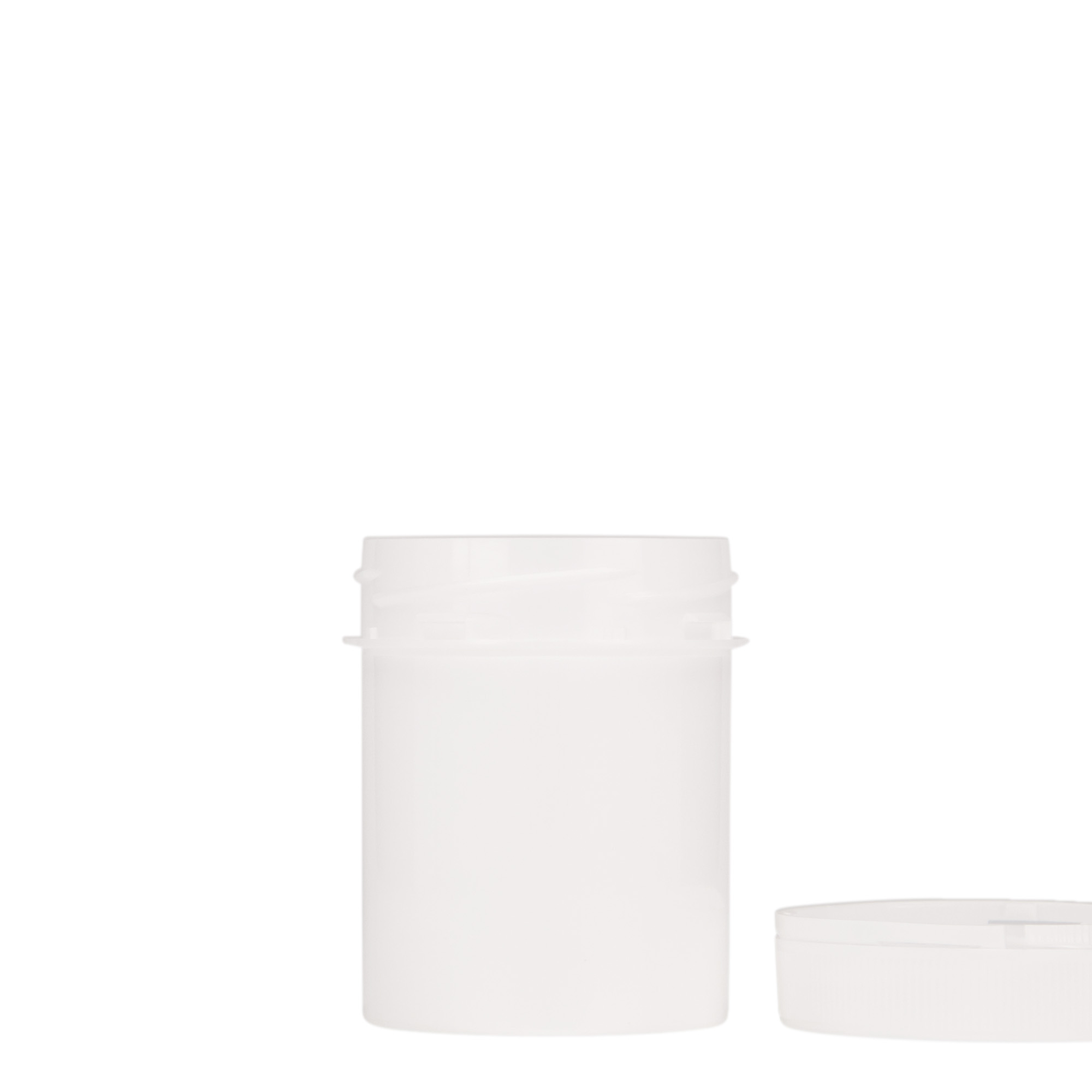 150 ml plastikowy pojemnik 'Securilock', PP, biały, otwór: zakrętka na gwint