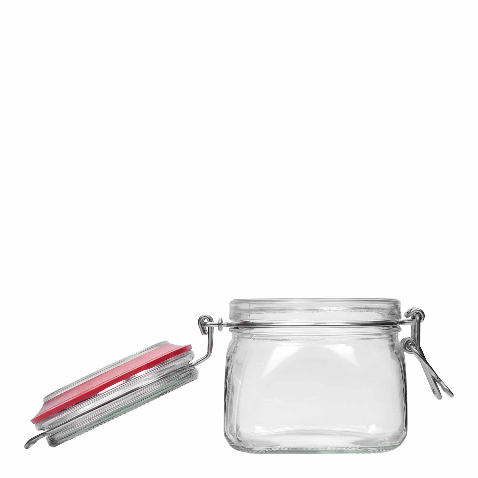 550 ml słoik z drucianym zamknięciem, kwadratowy, otwór: zamknięcie drucianym klipsem 550 ml słoik z drucianym zamknięciem, kwadratowy, otwór: zamknięcie drucianym klipsem