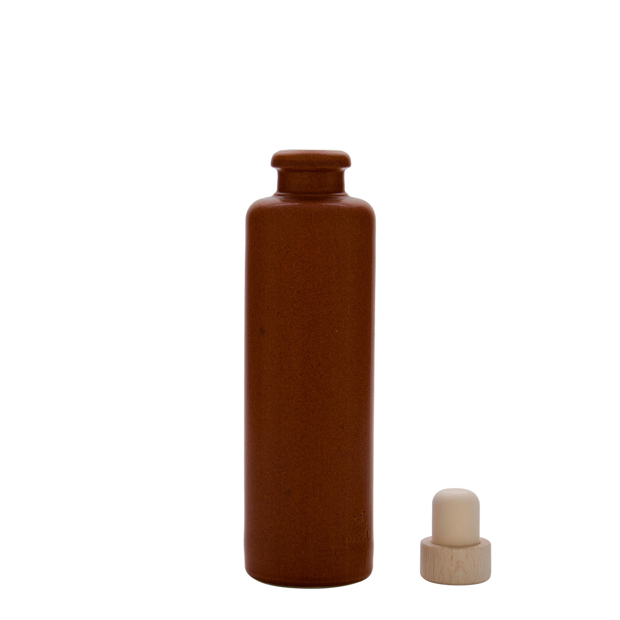 200 ml dzbanek do toniku, kamionka, czerwono-brązowy, wylot: korek