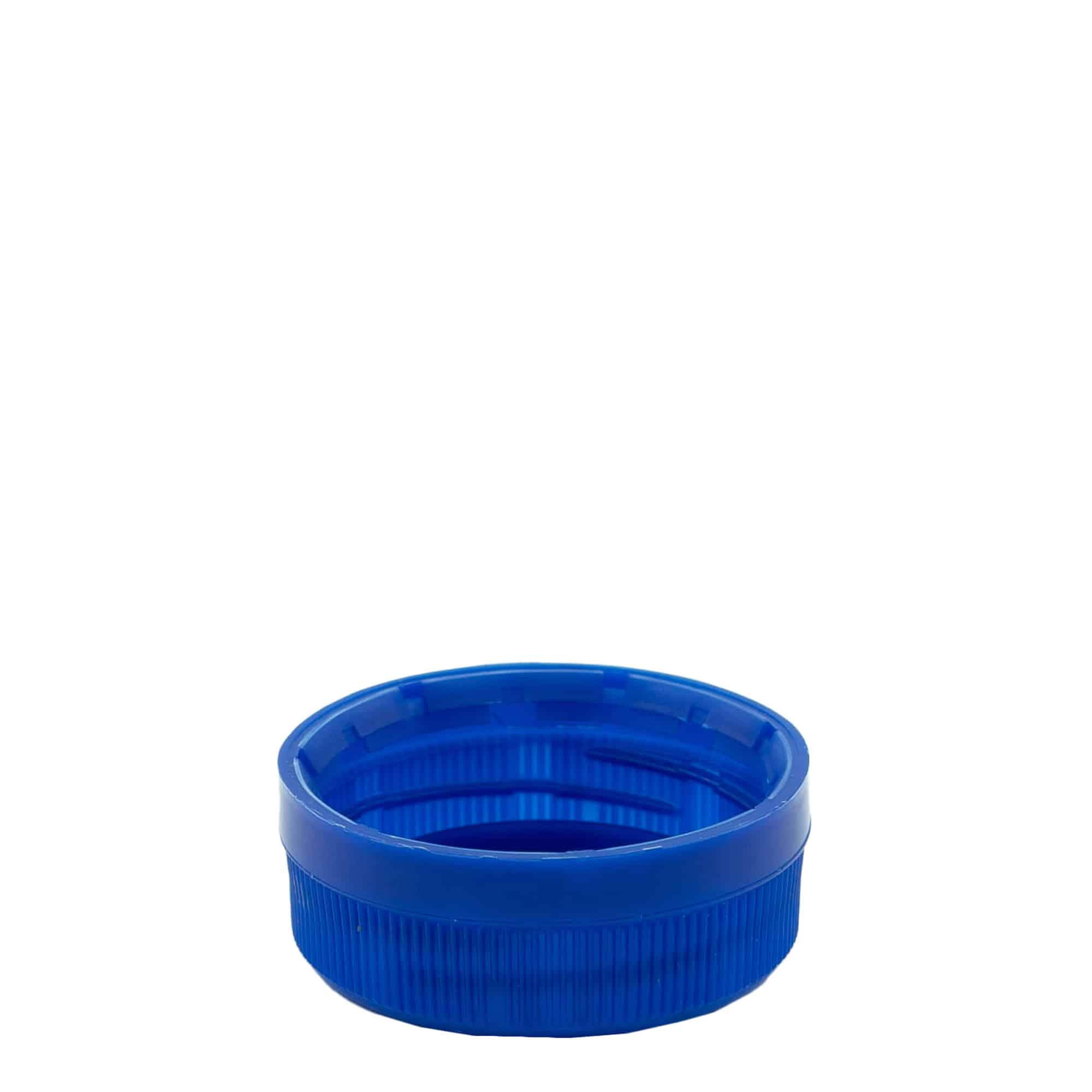 Zakrętka gwint dwustopniowy, tworzywo sztuczne PE, kolor niebieski, do zamknięcia: PET 38 mm