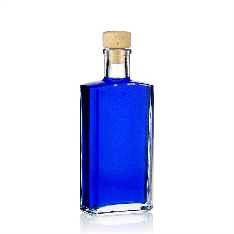 200 ml butelka szklana 'Shiny', prostokątna, szyjka: korek 200 ml butelka szklana 'Shiny', prostokątna, szyjka: korek
