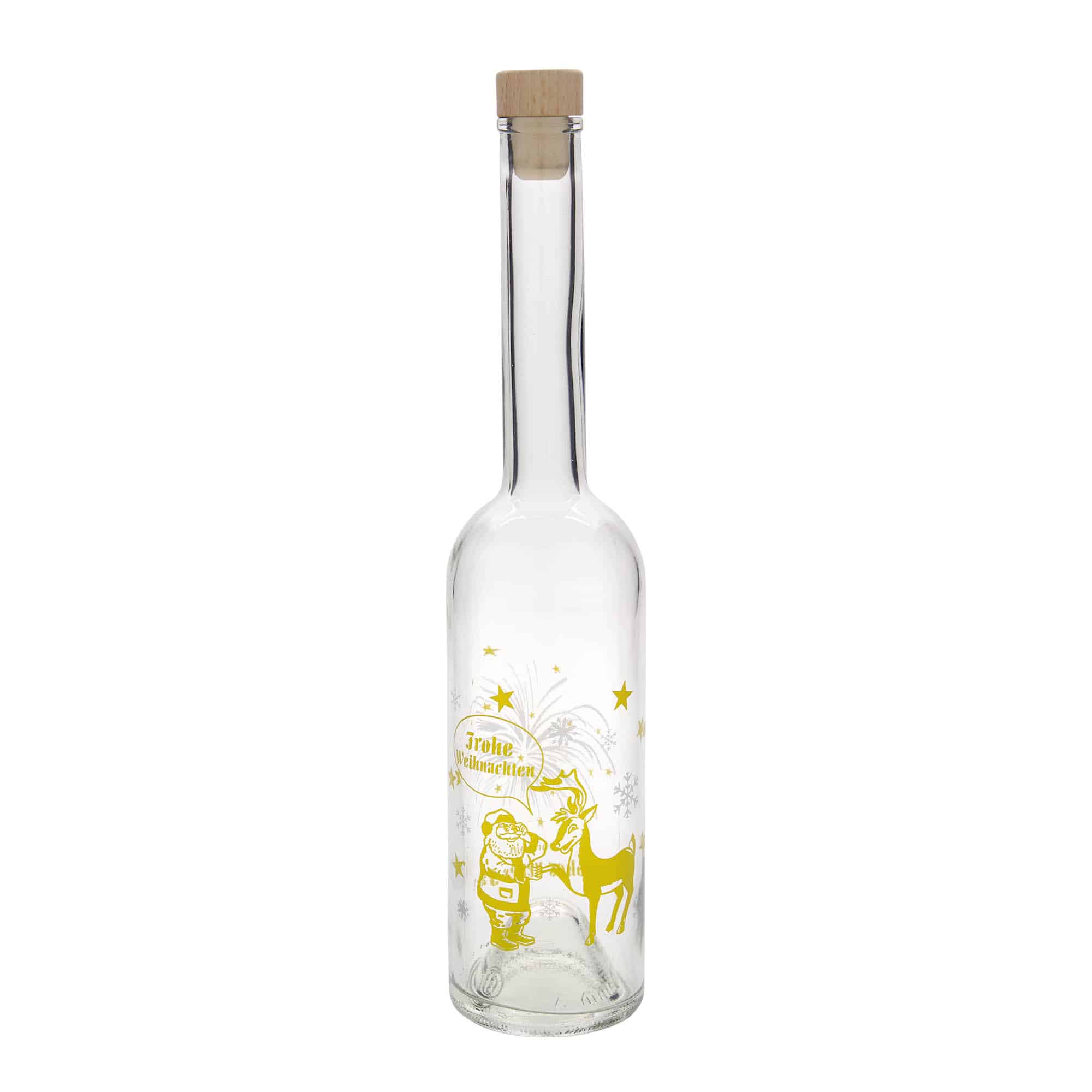 500 ml butelka szklana 'Opera', motyw: fajerwerki, szyjka: korek