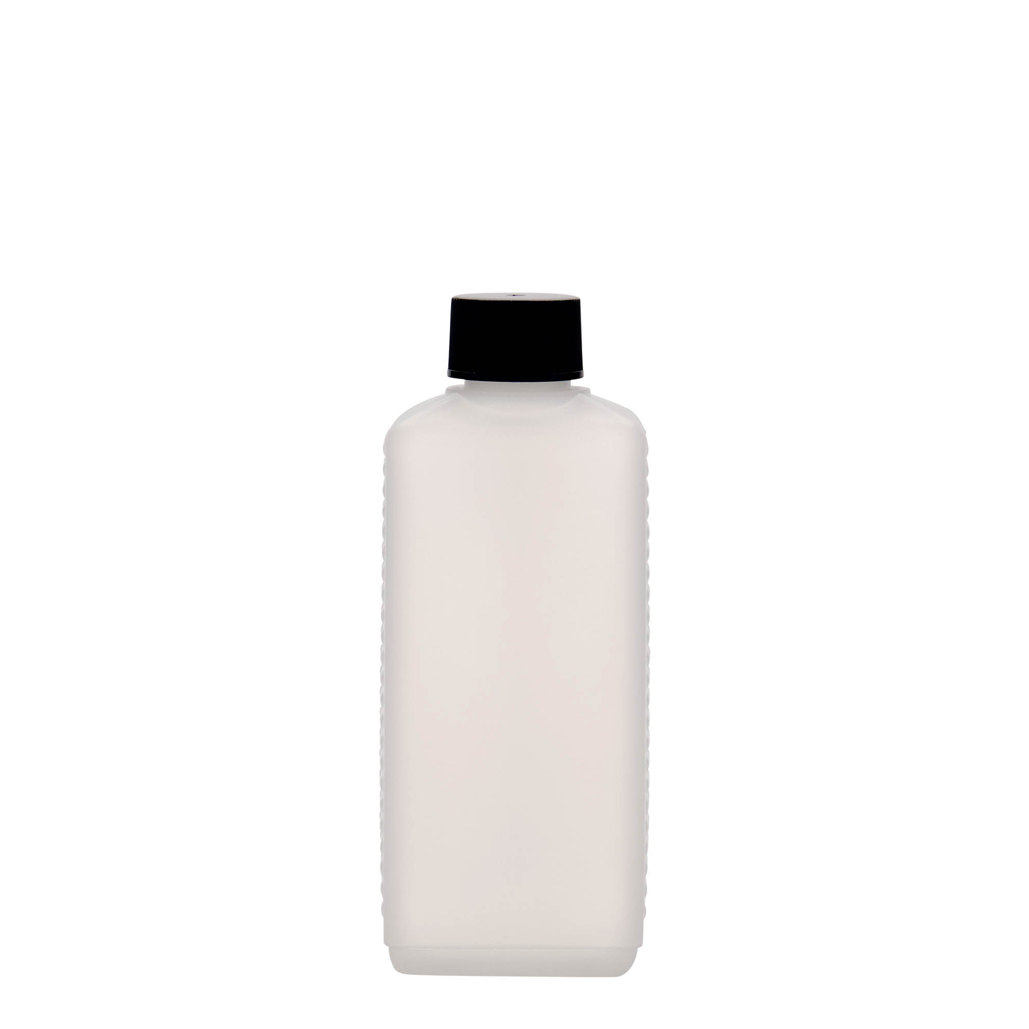 250 ml butelka kanister, prostokątna, tworzywo sztuczne HDPE, kolor naturalny, zamknięcie: DIN 25 EPE