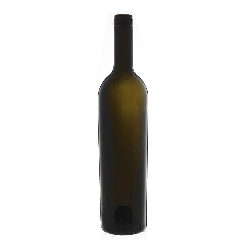 750 ml butelka na wino 'Liberty', kolor zielony antyczny, zamknięcie: korek