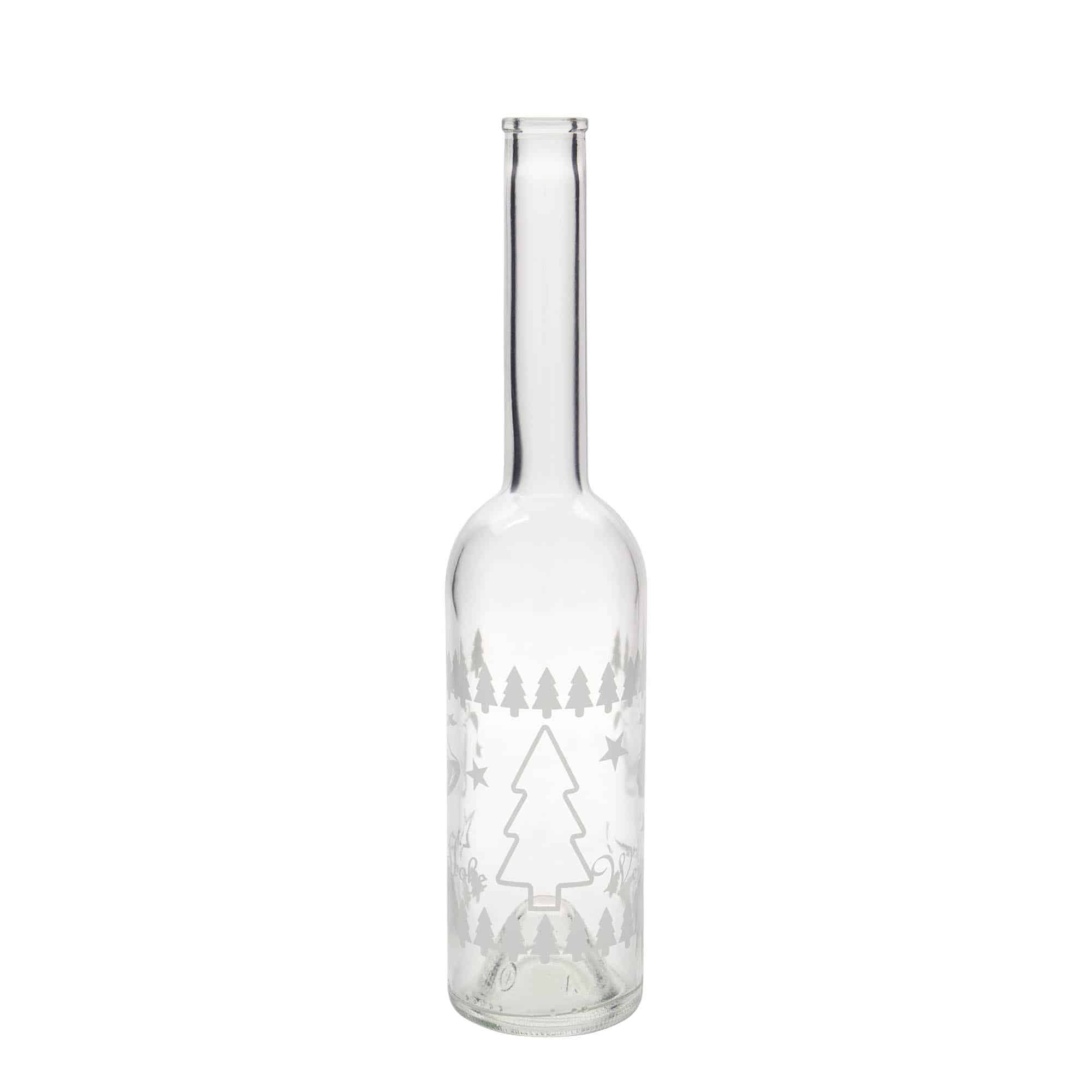 500 ml butelka szklana 'Opera', wzór: klasyczne święta, zamknięcie: korek