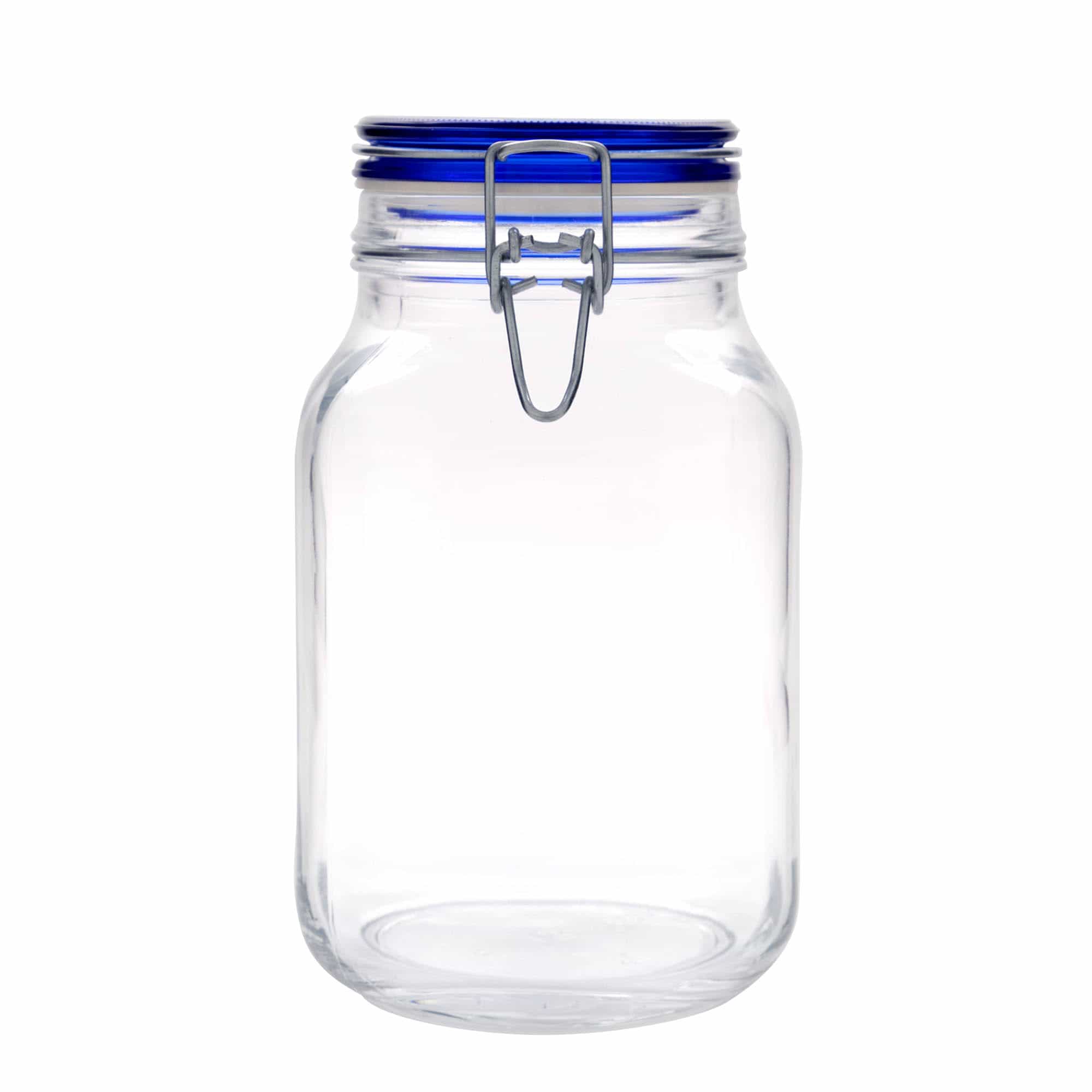 2000 ml słoik z zamknięciem pałąkowym 'Fido' Blue Top, kwadratowy, zamknięcie: Zamknięcie pałąkowe 2000 ml słoik z zamknięciem pałąkowym 'Fido' Blue Top, kwadratowy, zamknięcie: Zamknięcie pałąkowe