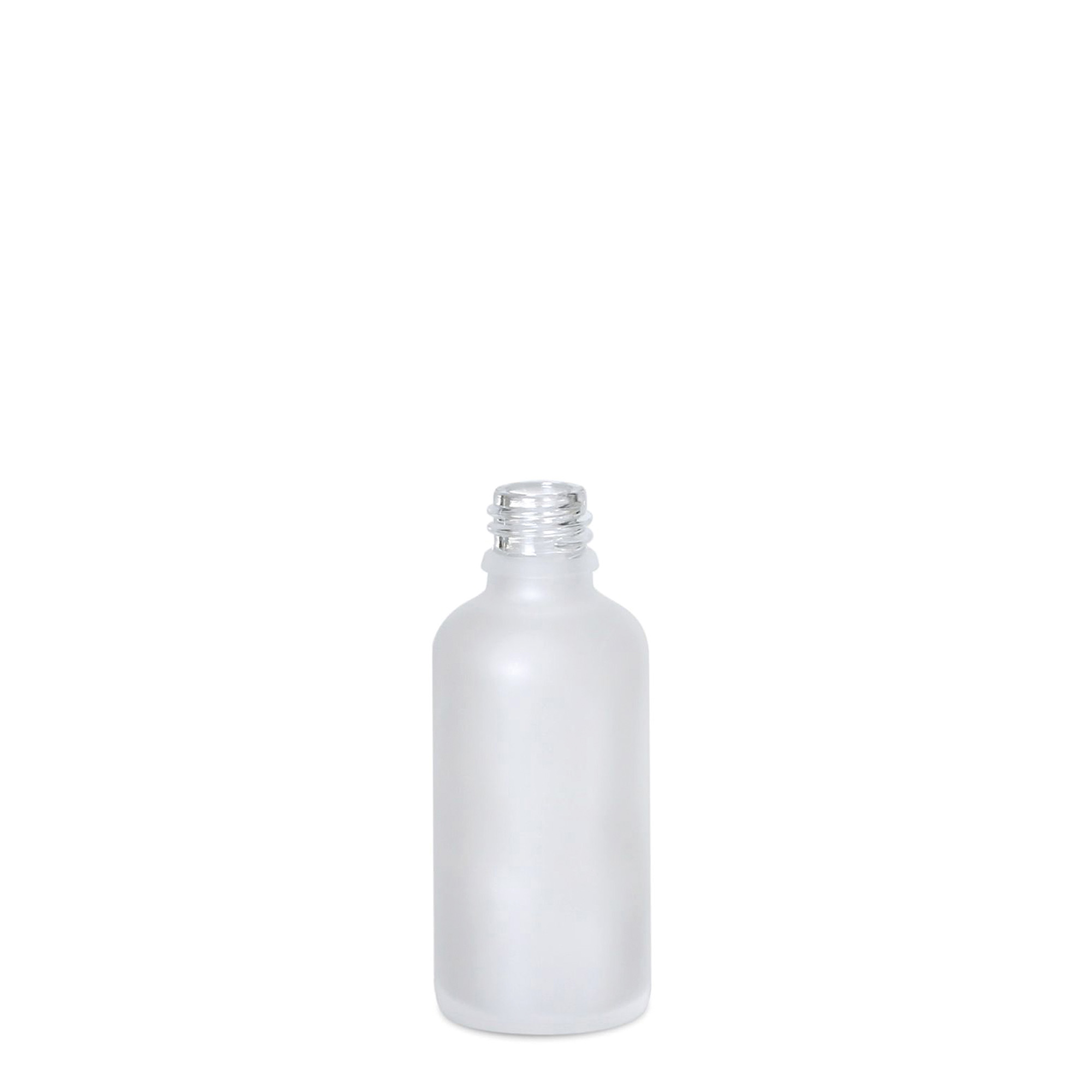 50 ml butelka medyczna, szkło, matowa, szyjka: DIN 18 50 ml butelka medyczna, szkło, matowa, szyjka: DIN 18