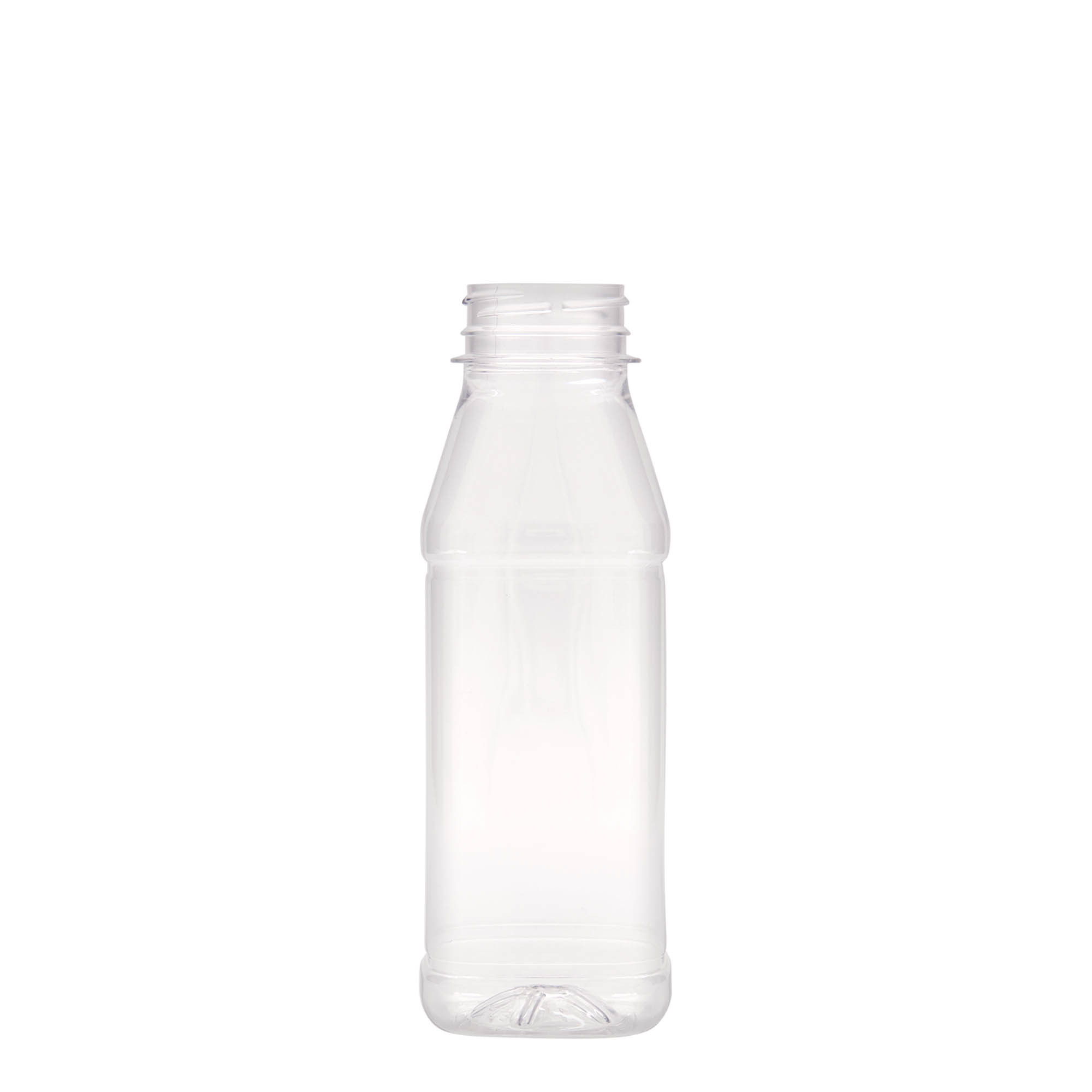 330 ml butelka PET „Milk and Juice Carré”, kwadratowa, plastik, szyjka: 38 mm 330 ml butelka PET „Milk and Juice Carré”, kwadratowa, plastik, szyjka: 38 mm