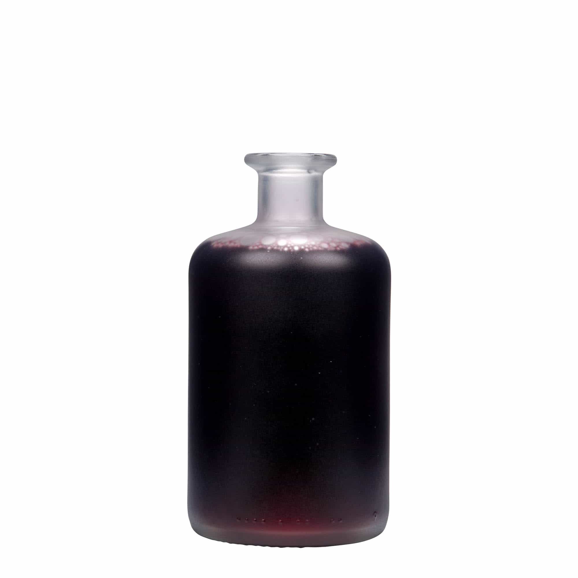 500 ml butelka szklana apteczna, matowa, zamknięcie: korek