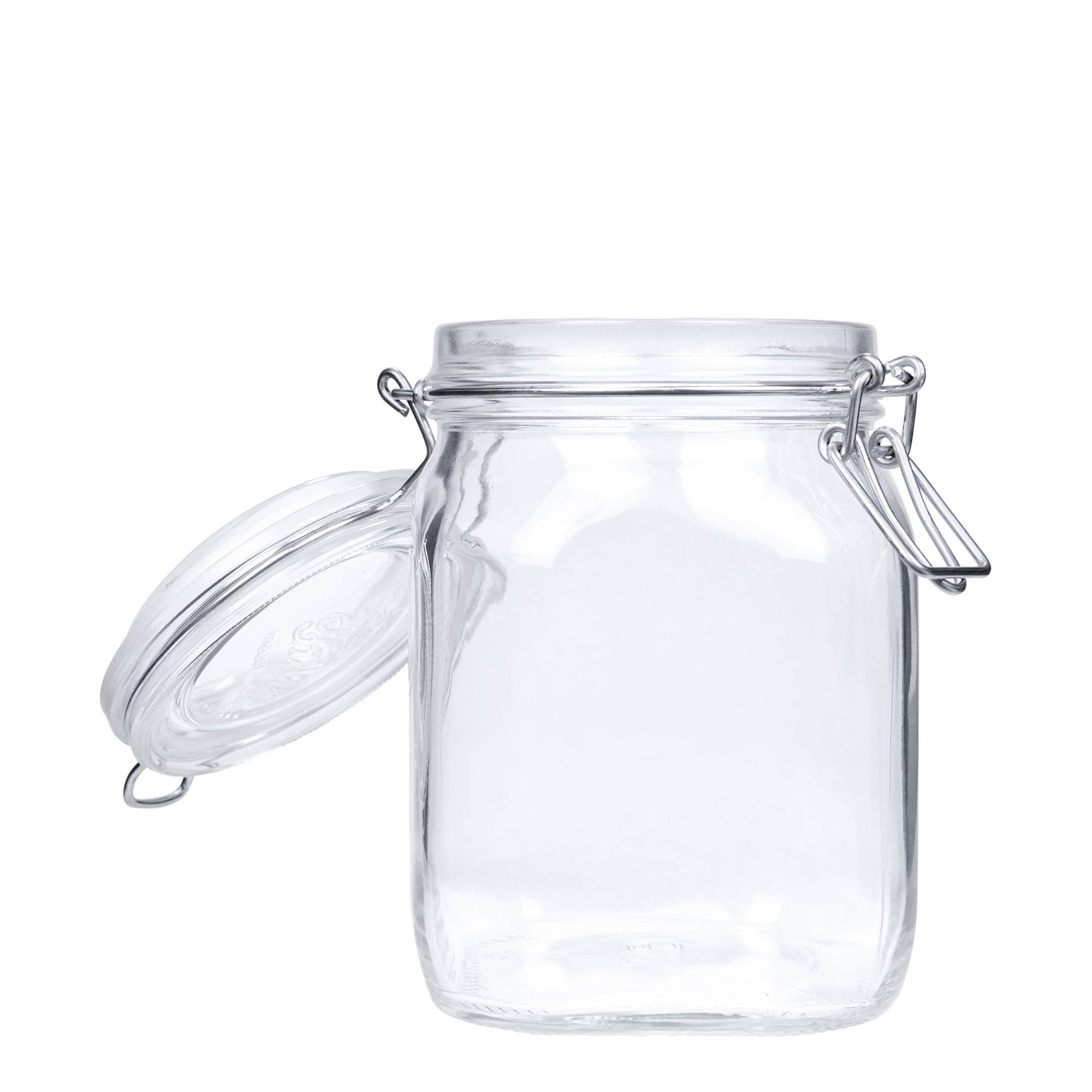 1.000 ml słoik z drucianym zamknięciem „Fido”, kwadratowy, otwór: zamknięcie z drucianym zatrzaskiem 1.000 ml słoik z drucianym zamknięciem „Fido”, kwadratowy, otwór: zamknięcie z drucianym zatrzaskiem